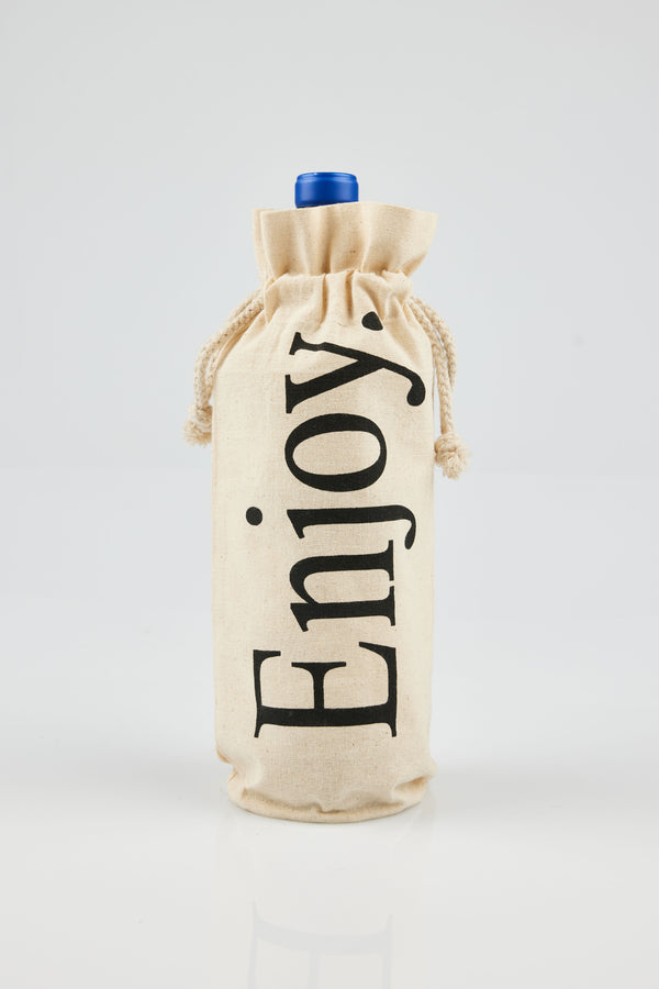 Enjoy Wine Bottle Bag - Natural