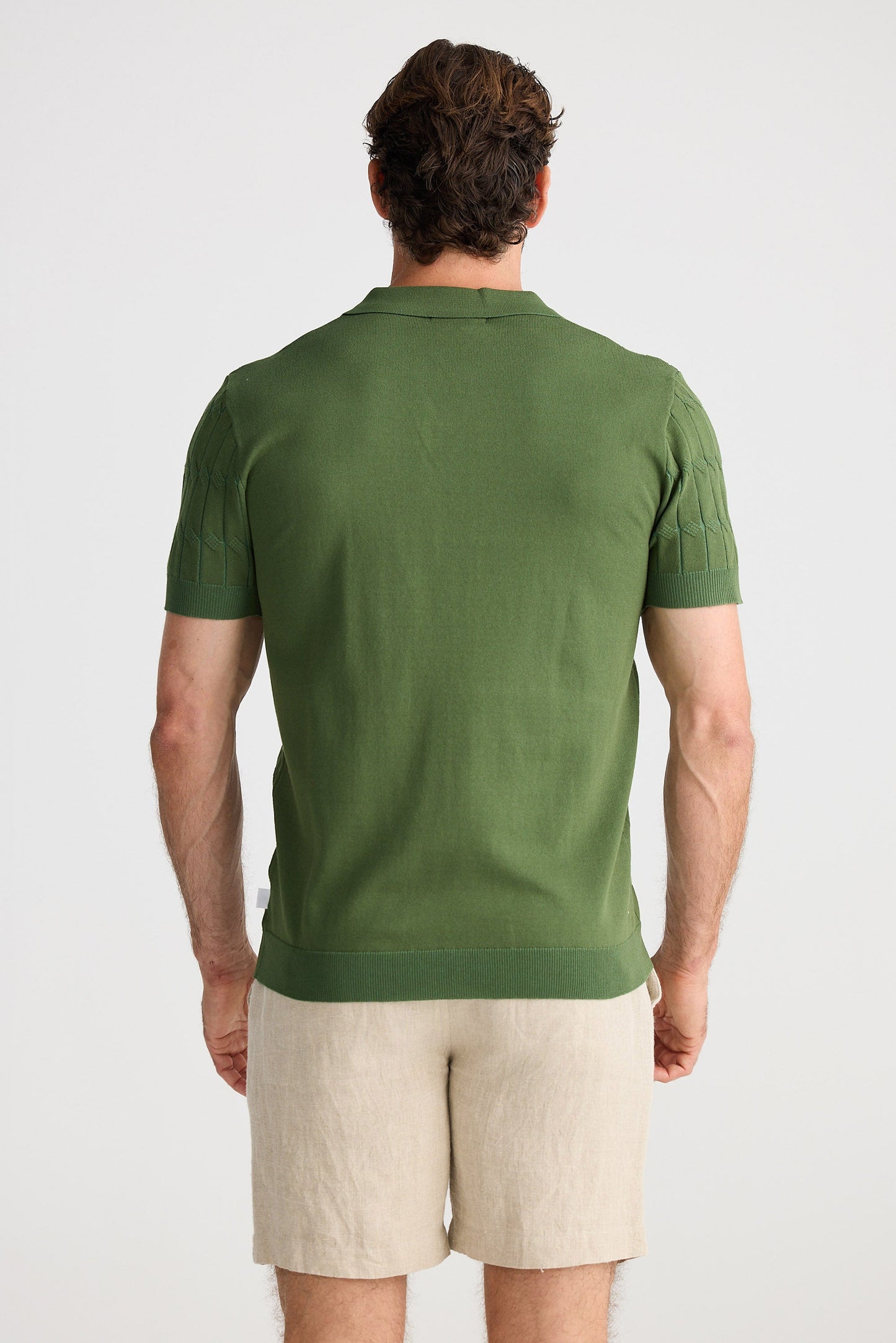 Flynn Knit SS Polo - Forest