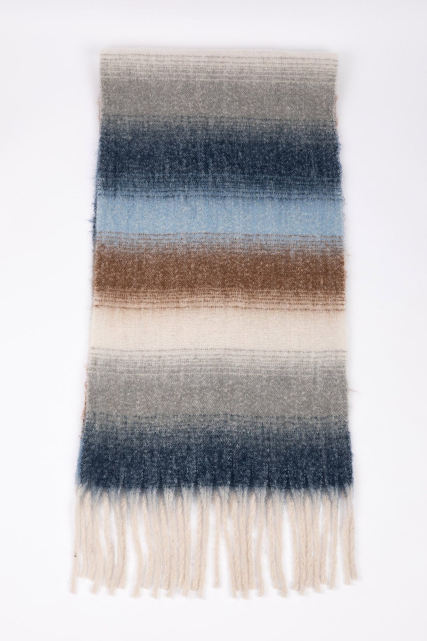 Maya Scarf - Navy W Taupe