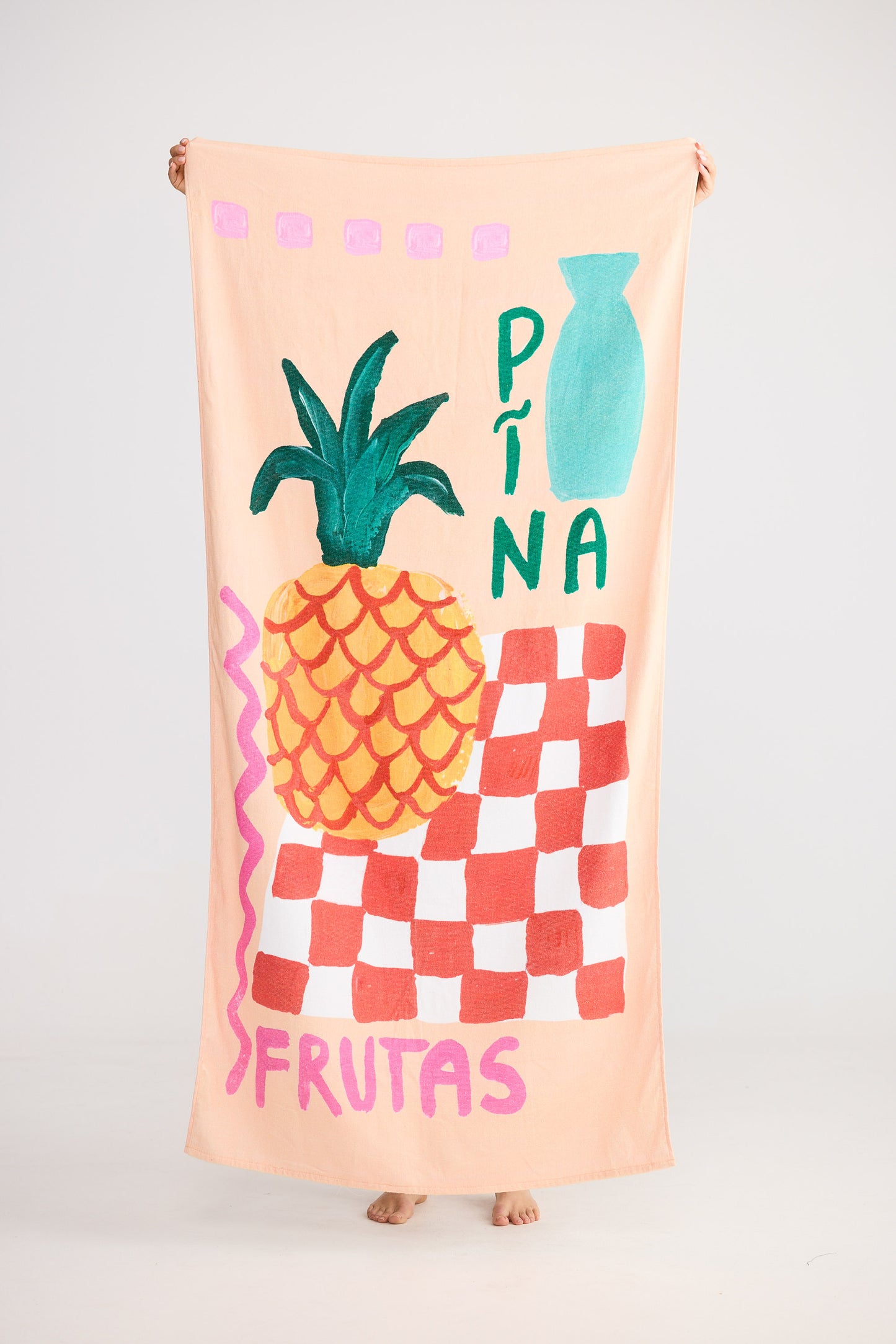 Pina Frutas Beach Towel - Yellow