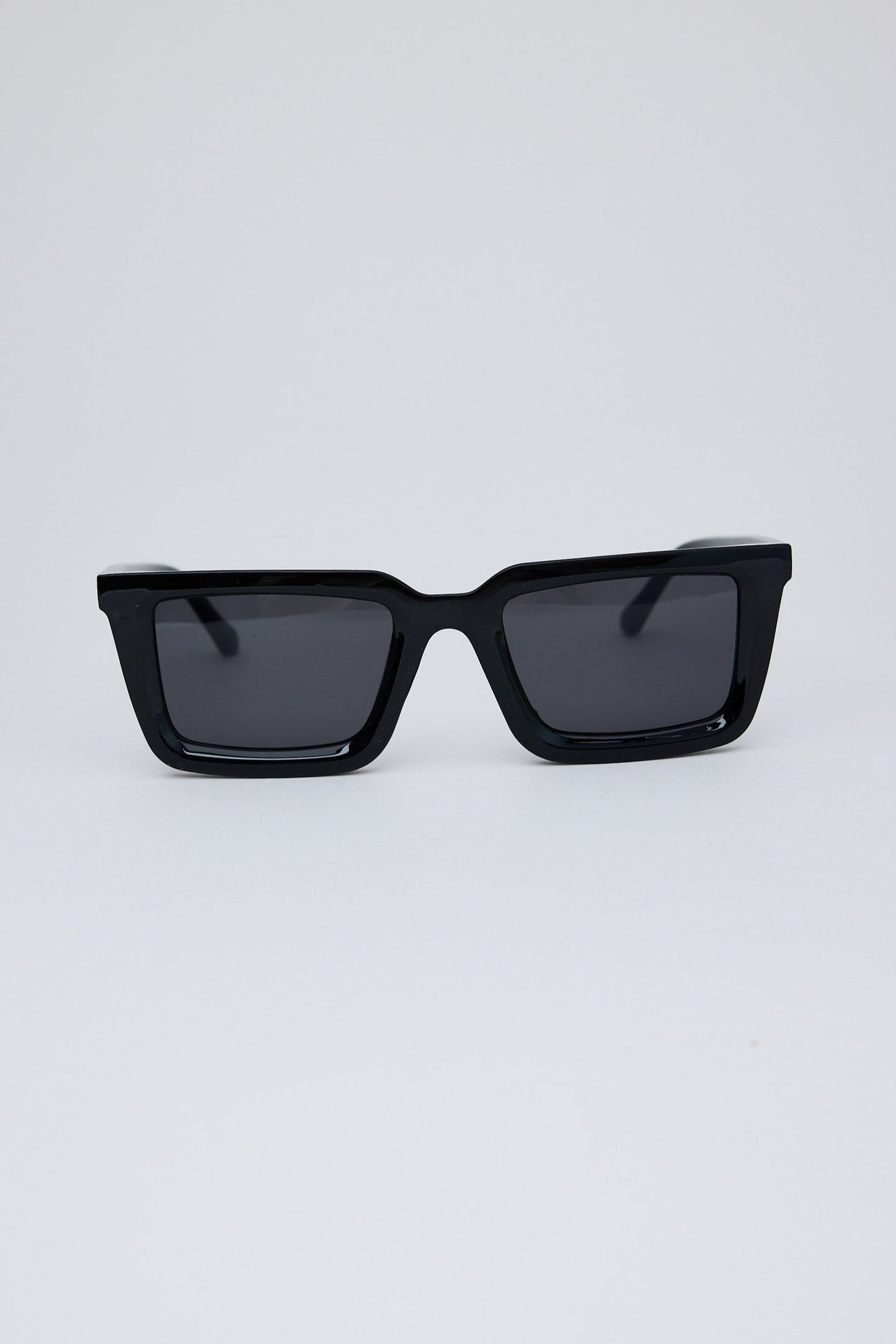 Black sunglasses on a white background