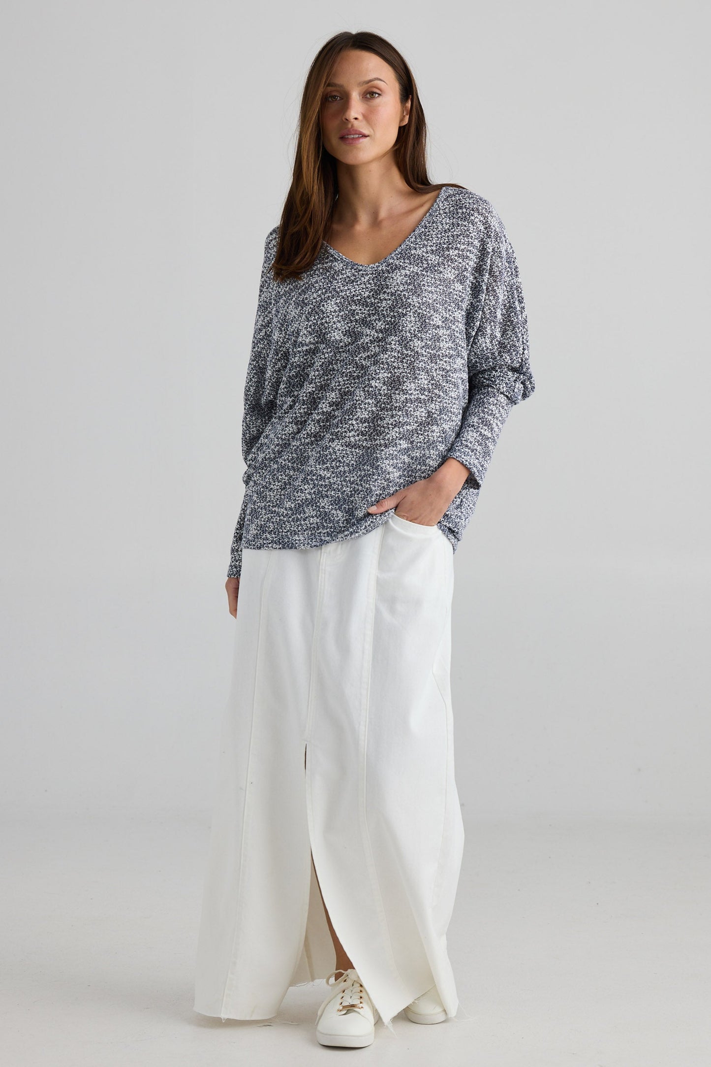 Slouch Top - Navy
