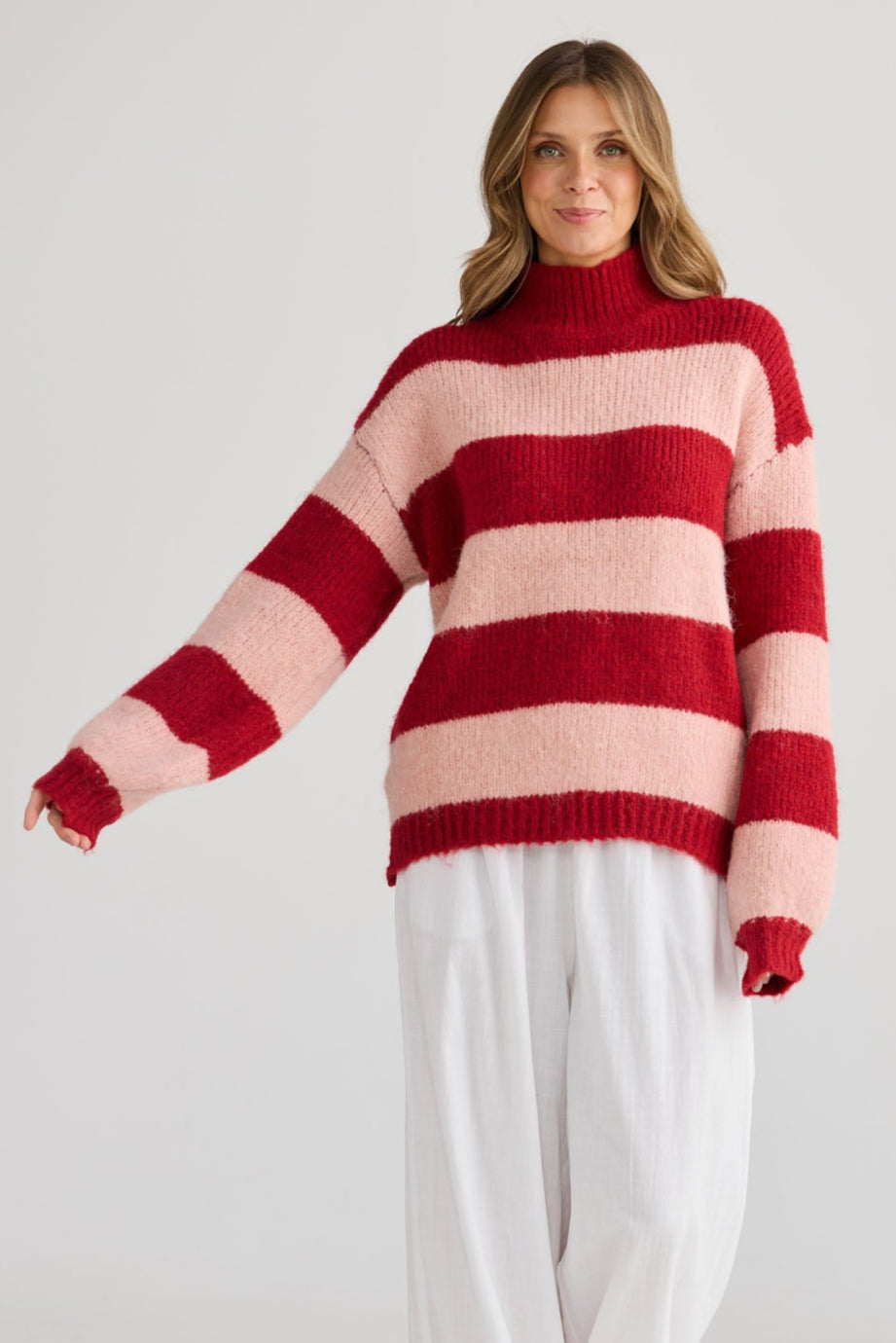 Island Knit - Red Stripe