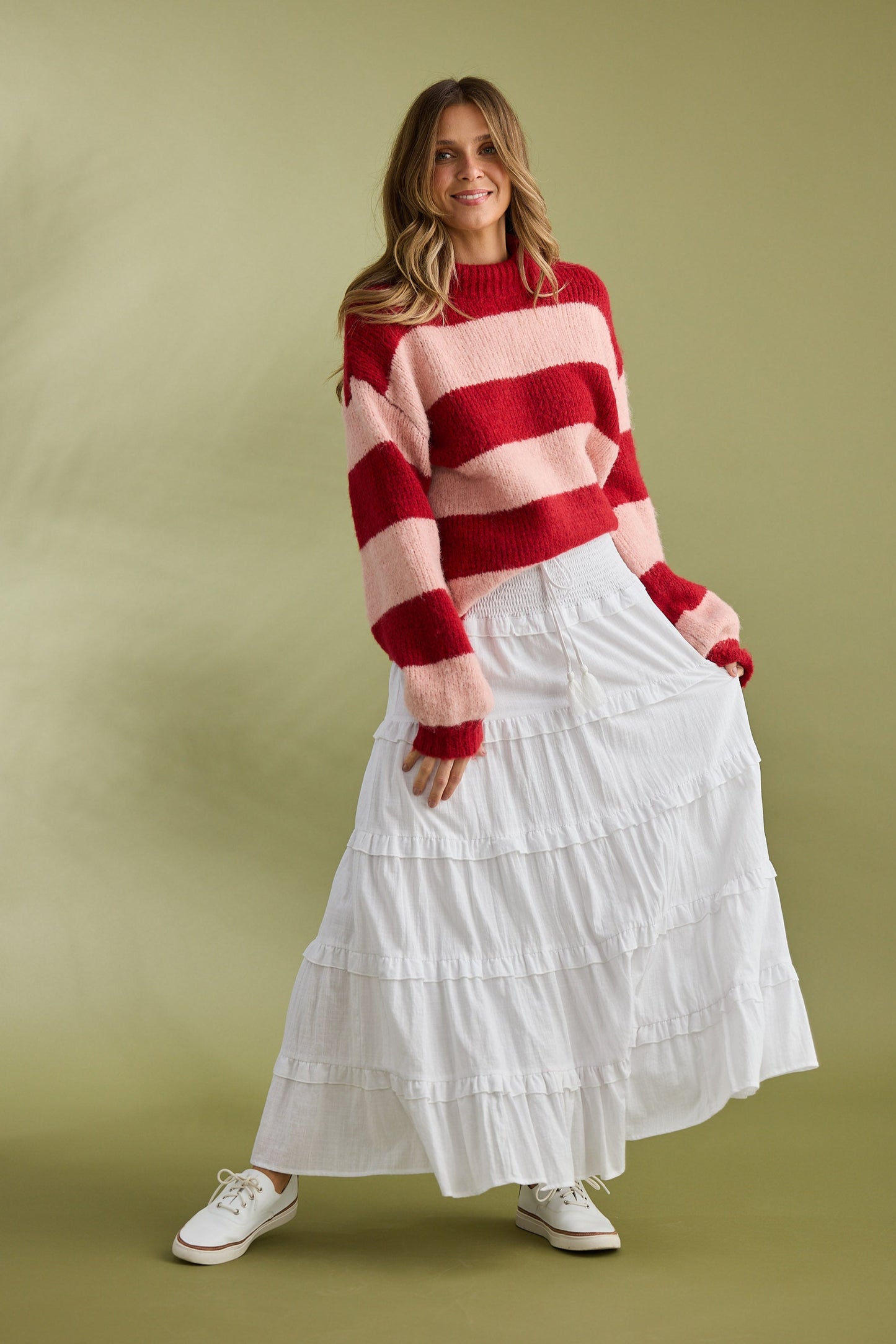Island Knit - Red Stripe