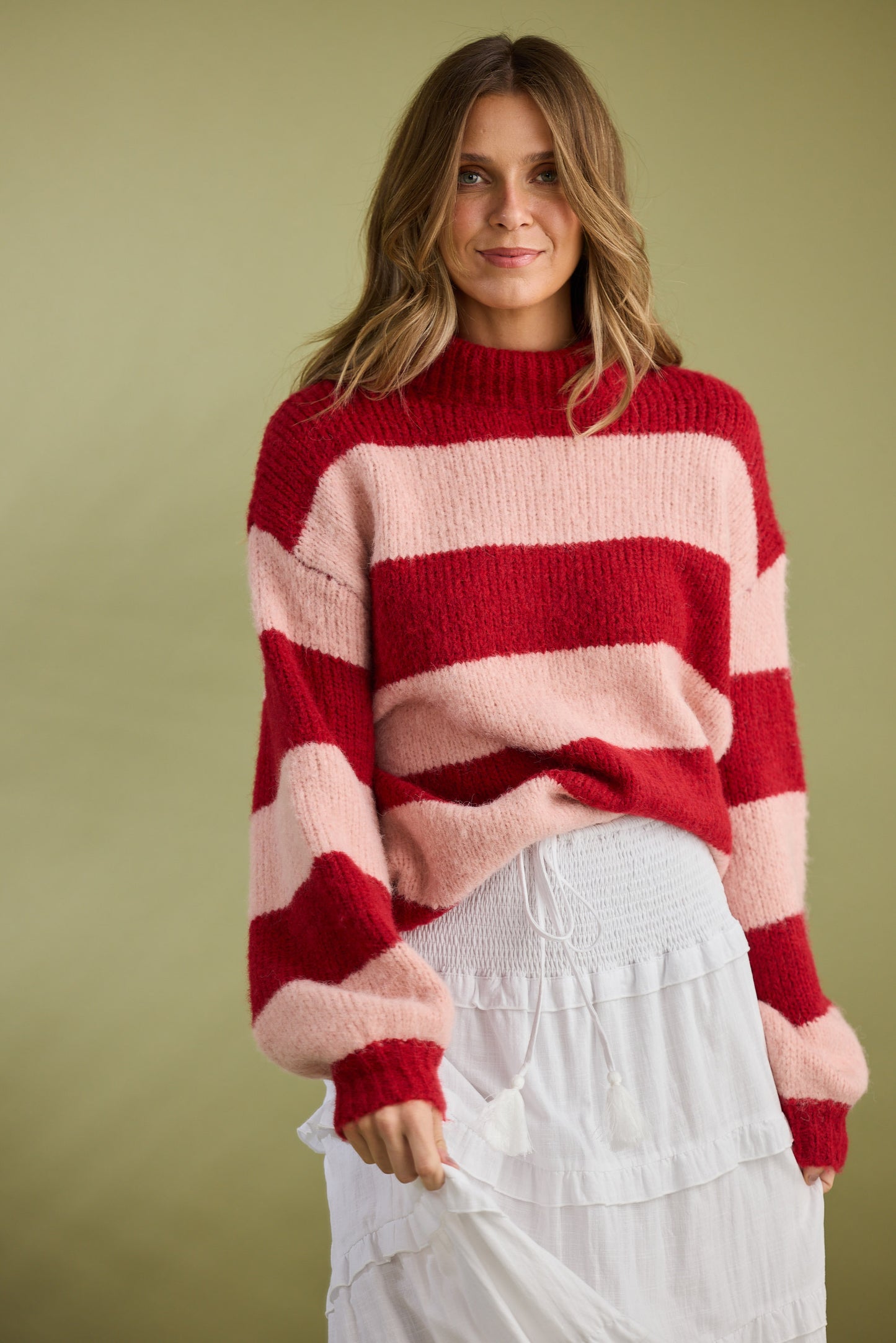 Island Knit - Red Stripe