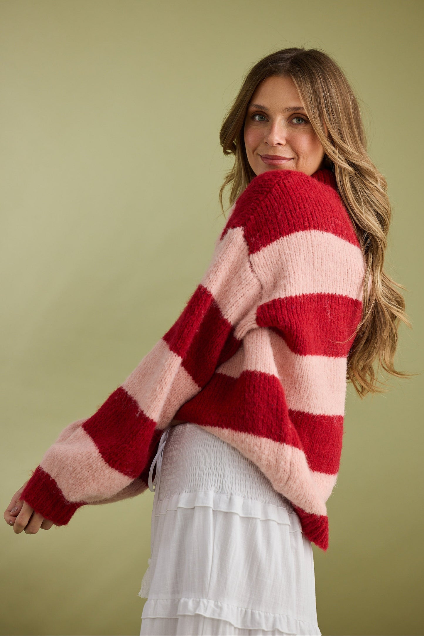 Island Knit - Red Stripe