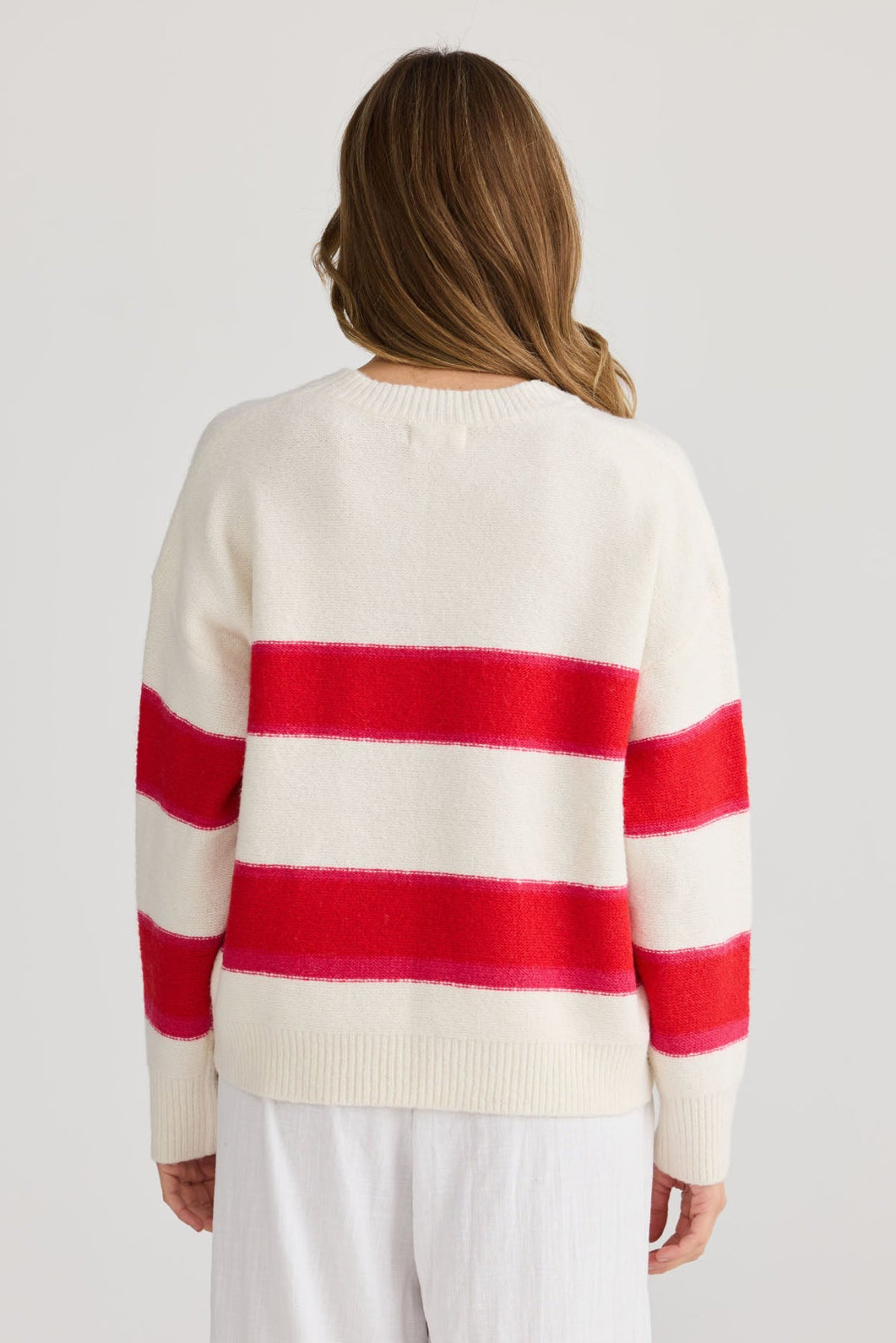 Overboard Knit - Red Stripe