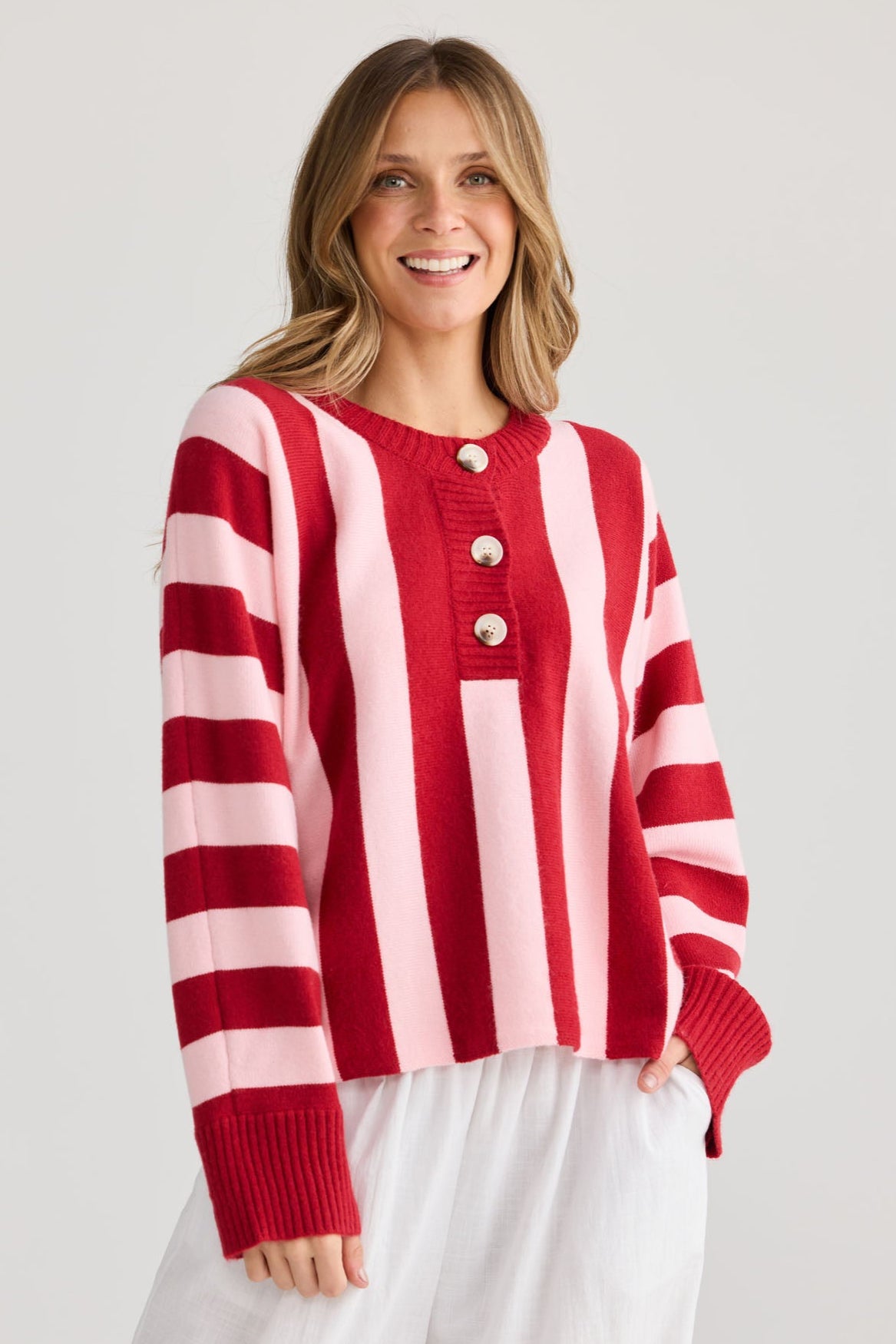 Crew Knit - Red Stripe