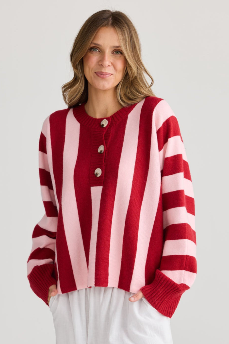 Crew Knit - Red Stripe