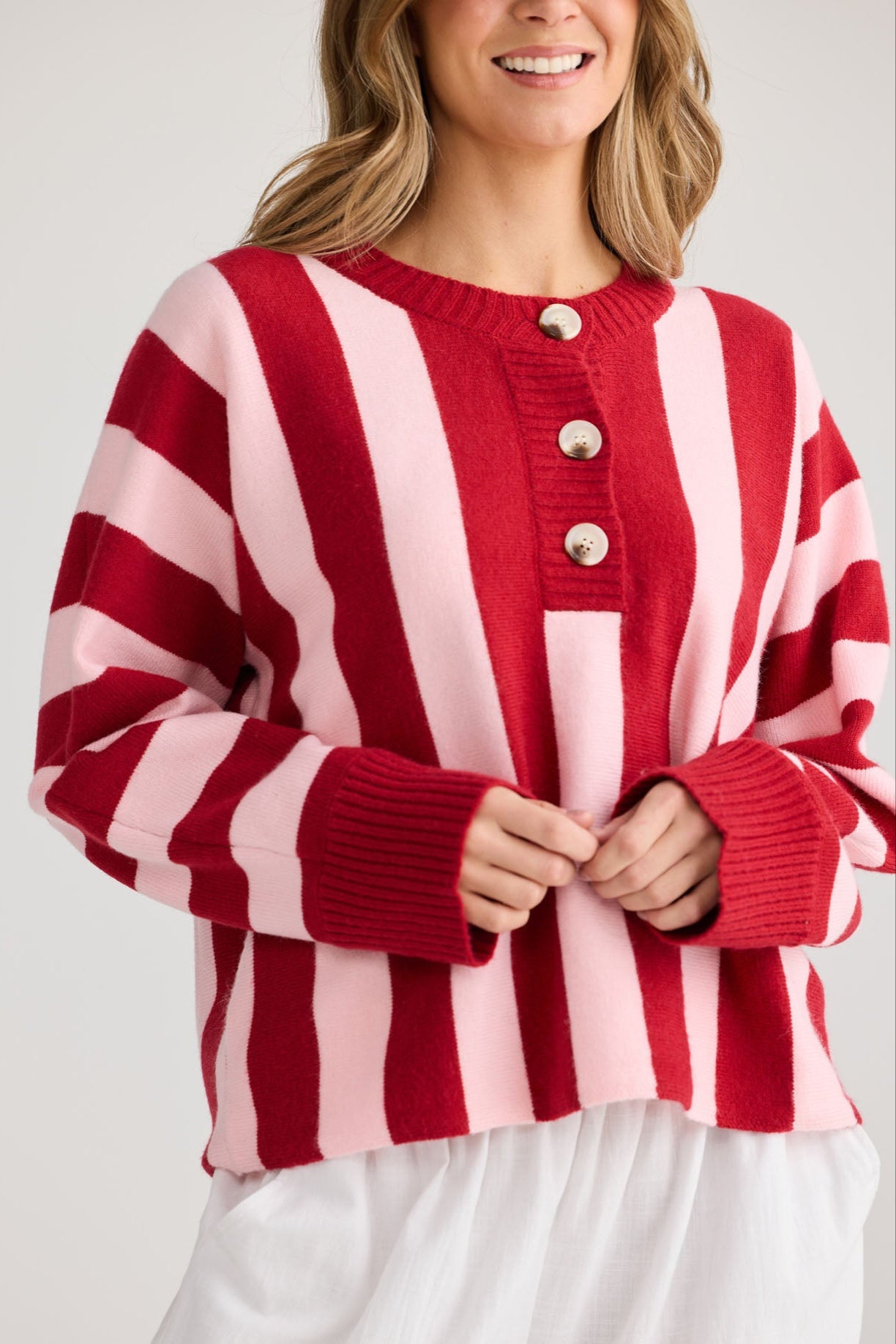 Crew Knit - Red Stripe