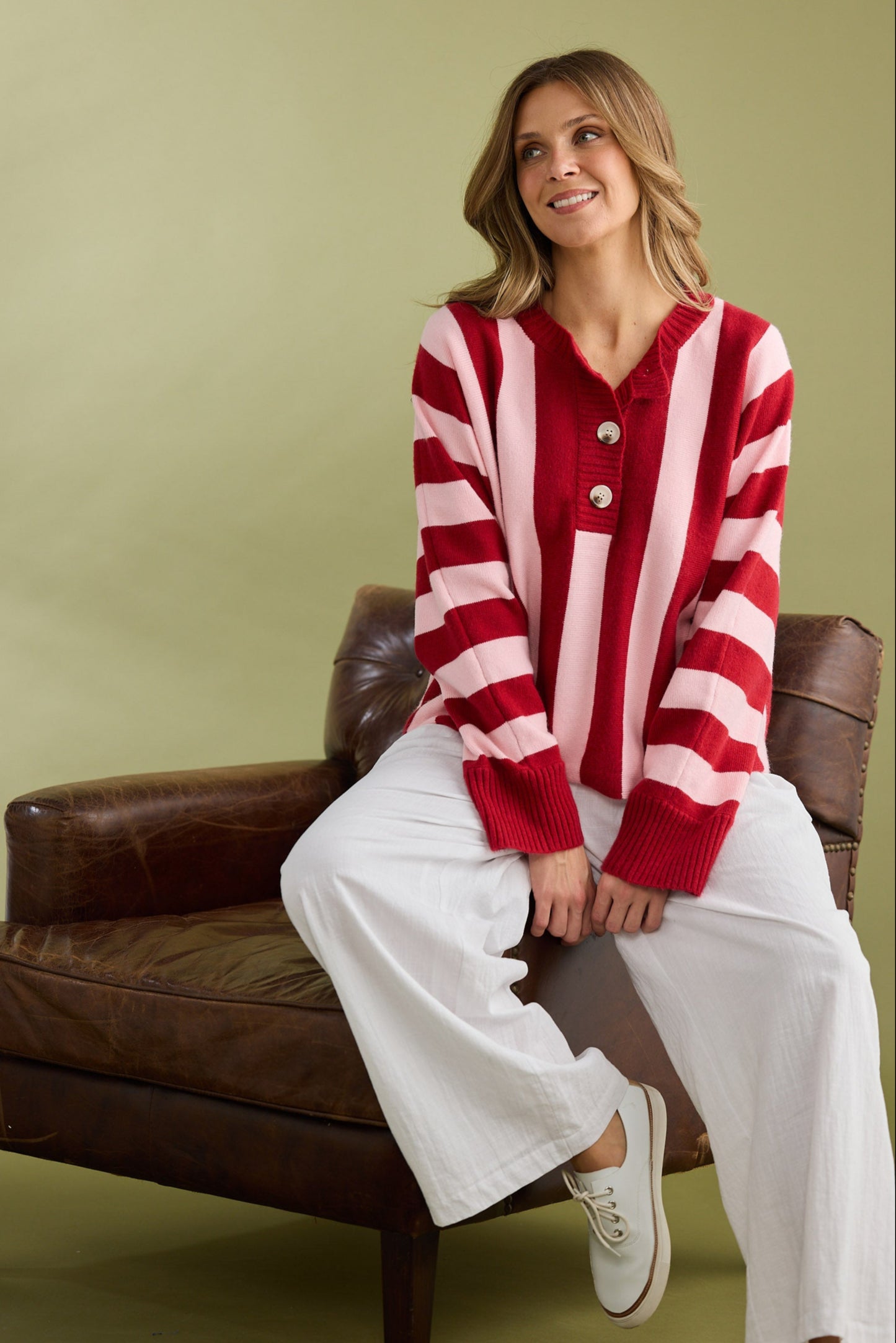 Crew Knit - Red Stripe