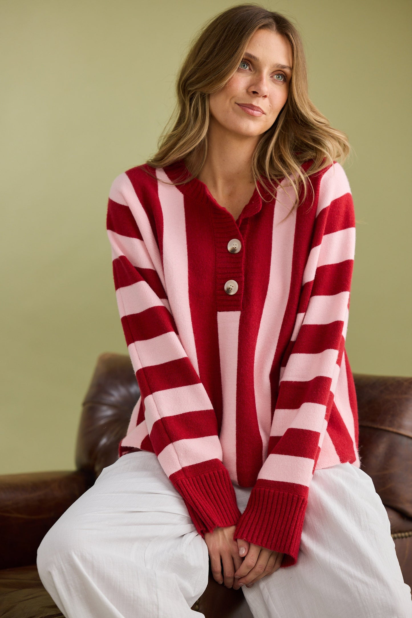 Crew Knit - Red Stripe