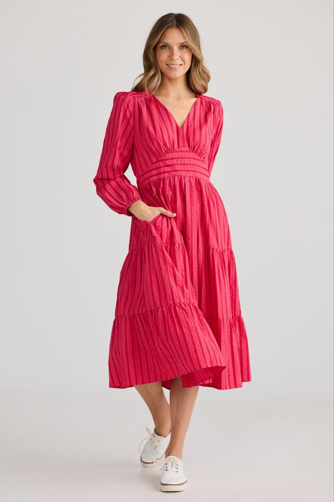 Cove Dress - Hibiscus Stripe