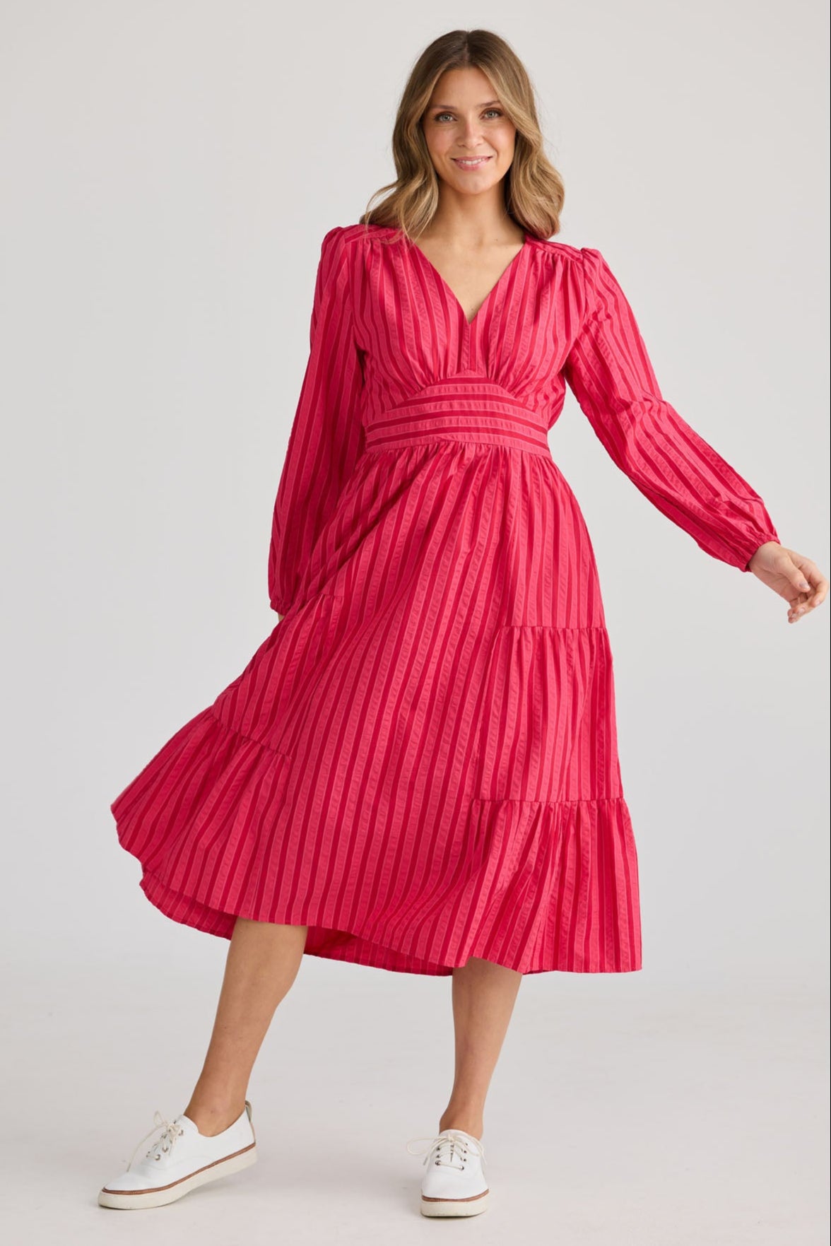Cove Dress - Hibiscus Stripe