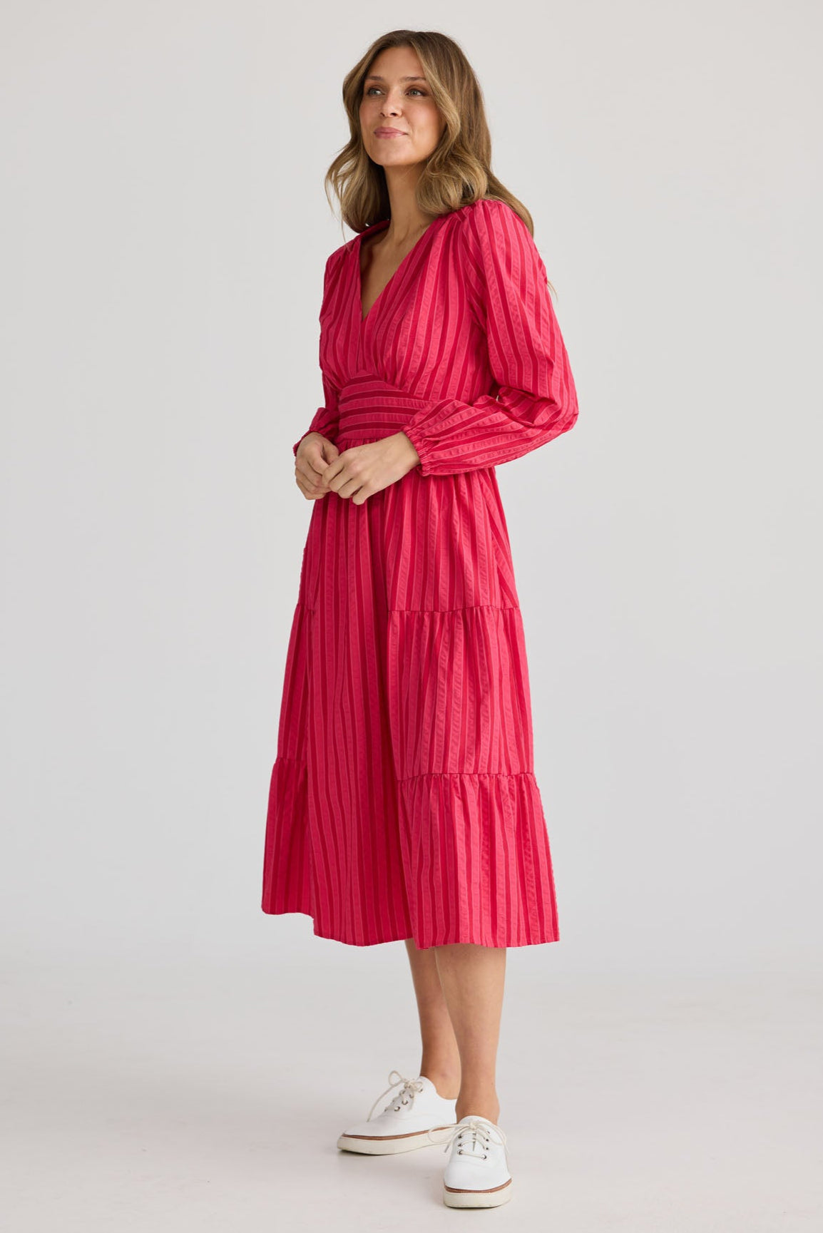 Cove Dress - Hibiscus Stripe