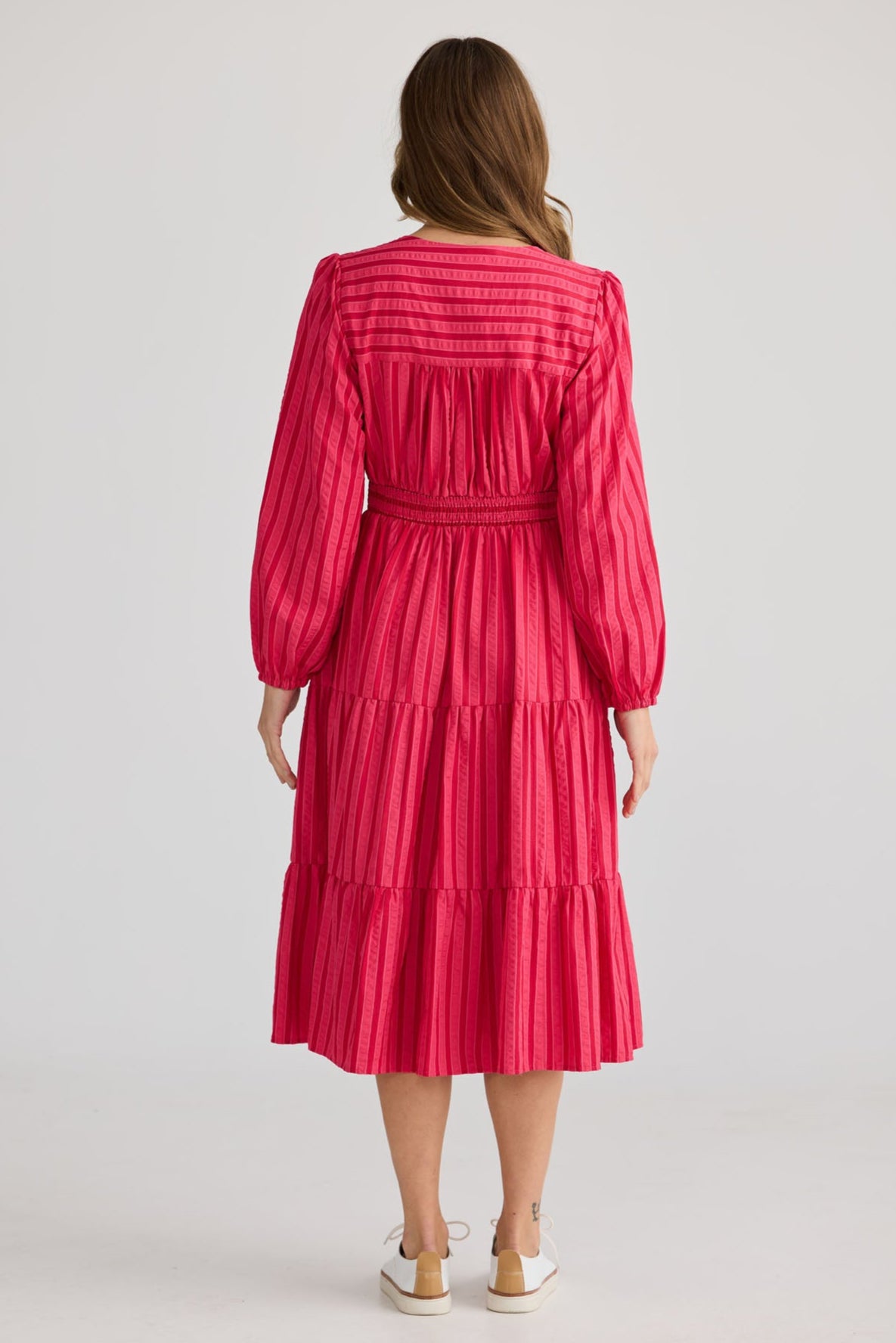Cove Dress - Hibiscus Stripe
