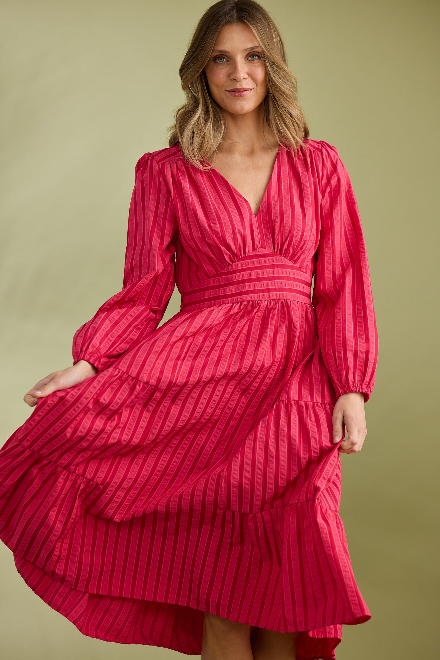 Cove Dress - Hibiscus Stripe