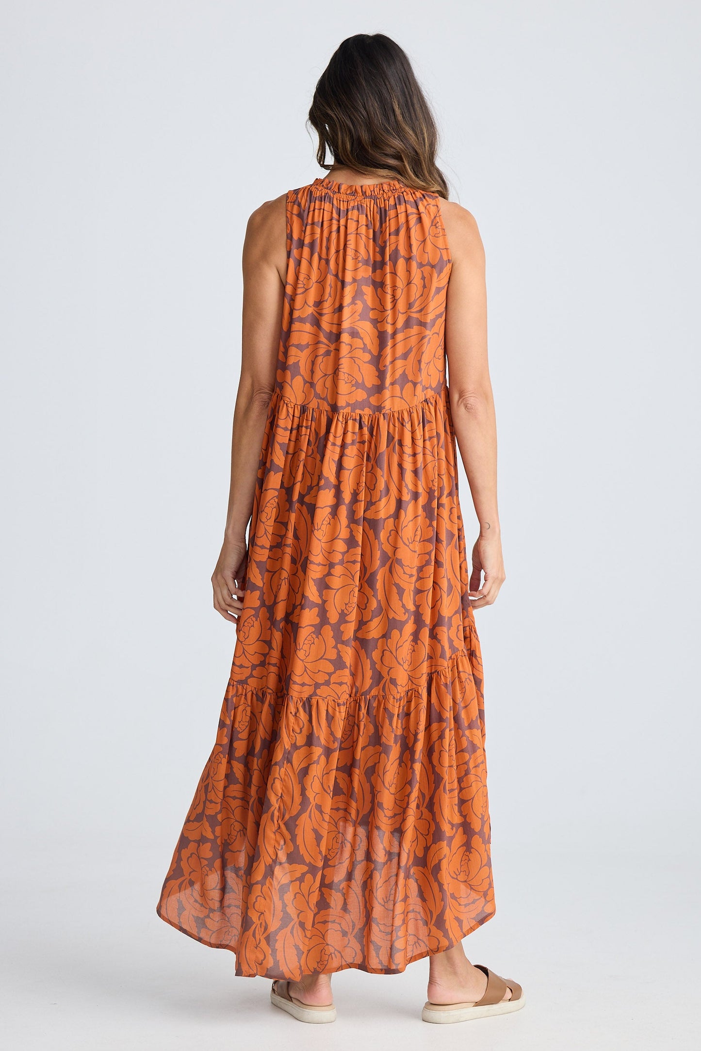 Margot Dress - Tuscan Palm Print
