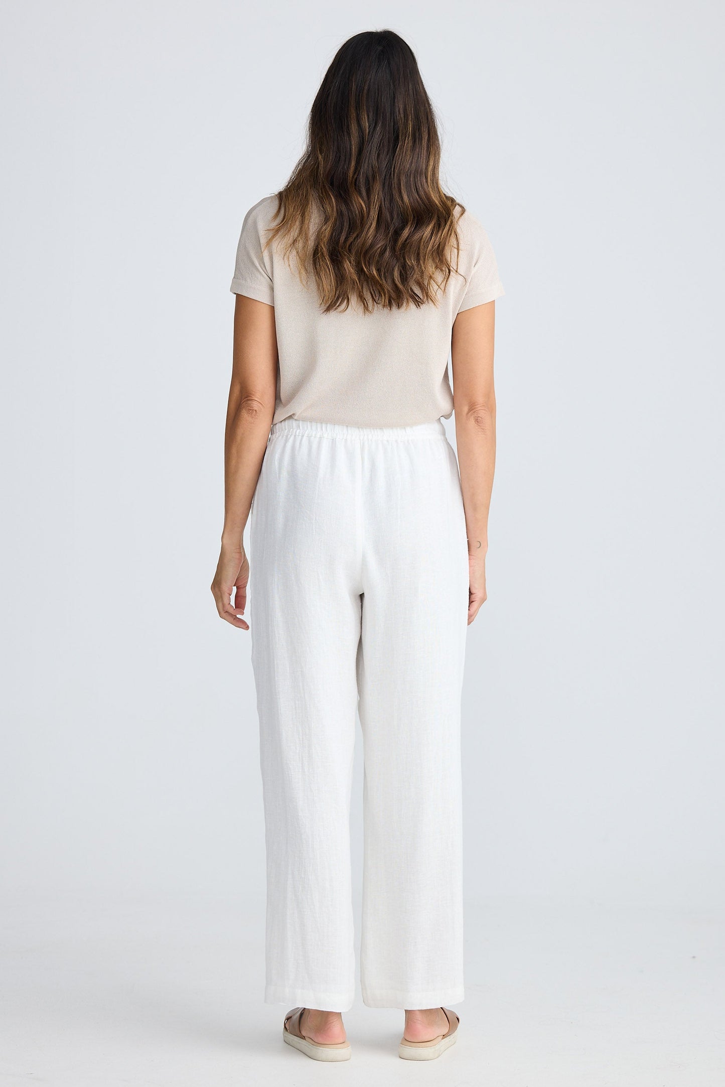 Marina Pant - White Linen