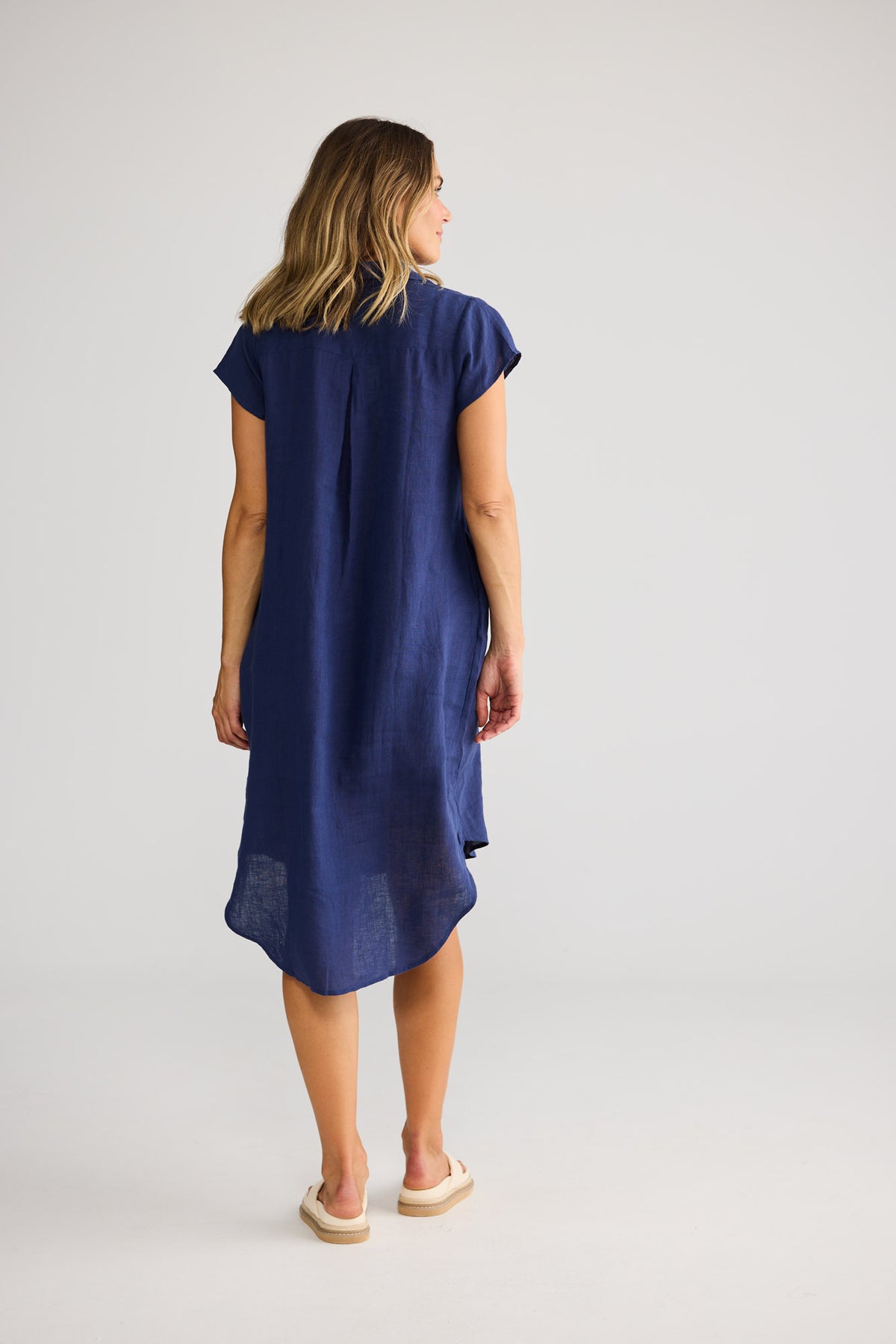 Ahoy Tunic Dress in Navy — additional view.