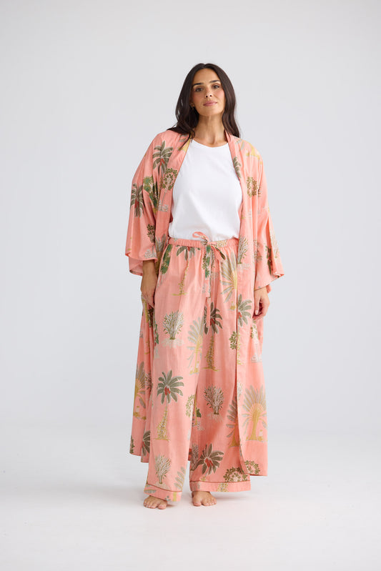 Namaste Robe in Baby Pink Palm — additional view 2.