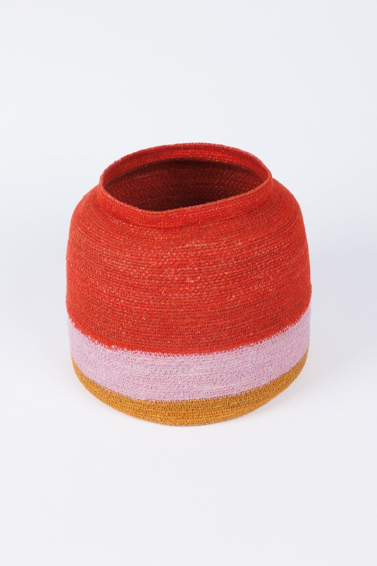 Baker Pot - Lilac w Red
