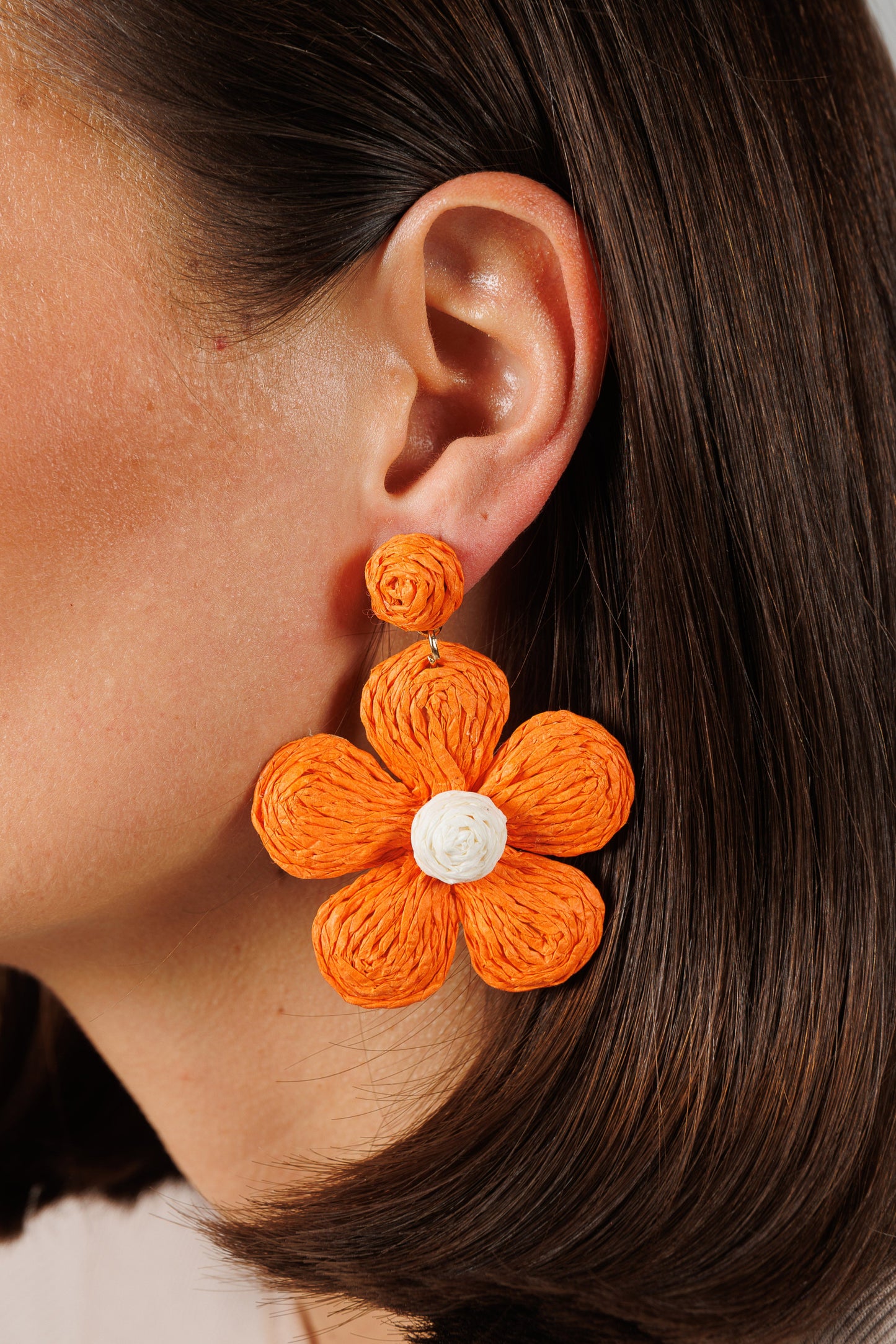 Daisy Day Earrings - Orange
