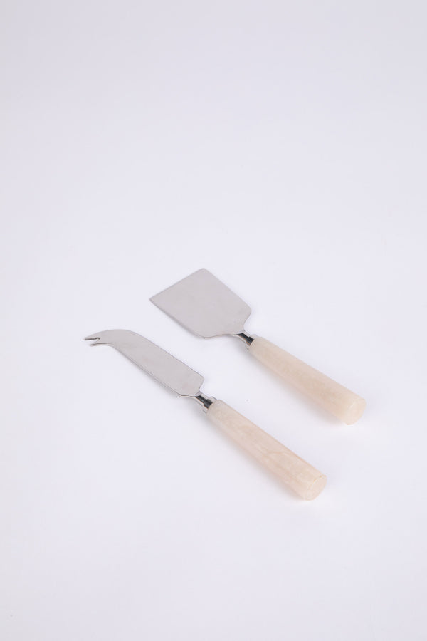 Cheese Please Knive Set Of 2 - Ivory