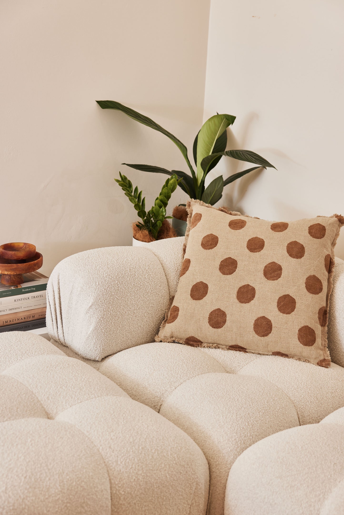 Lola Cushion - Brown Spot