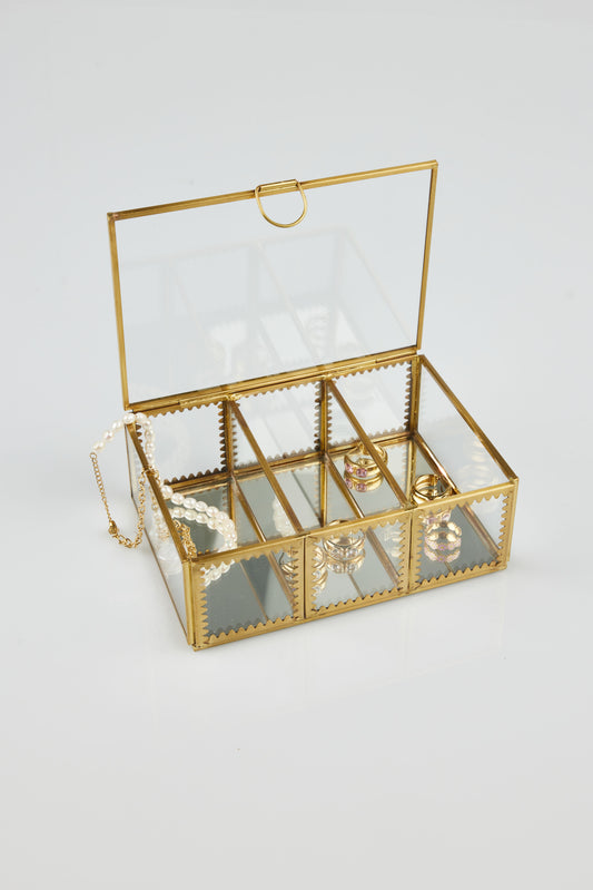 Divided Jewellery Box - Brass