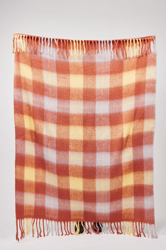 Daylesford Check Throw - Brandy Check