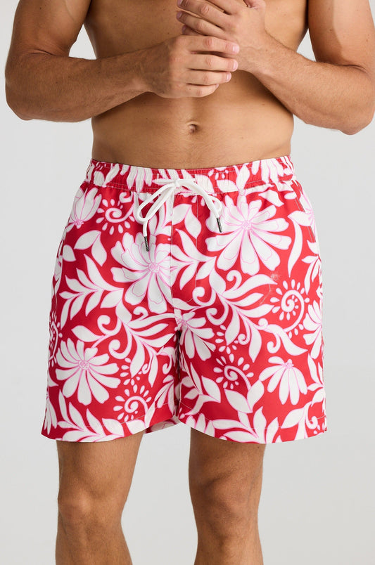 Dartmouth Board Short - Red Troppo