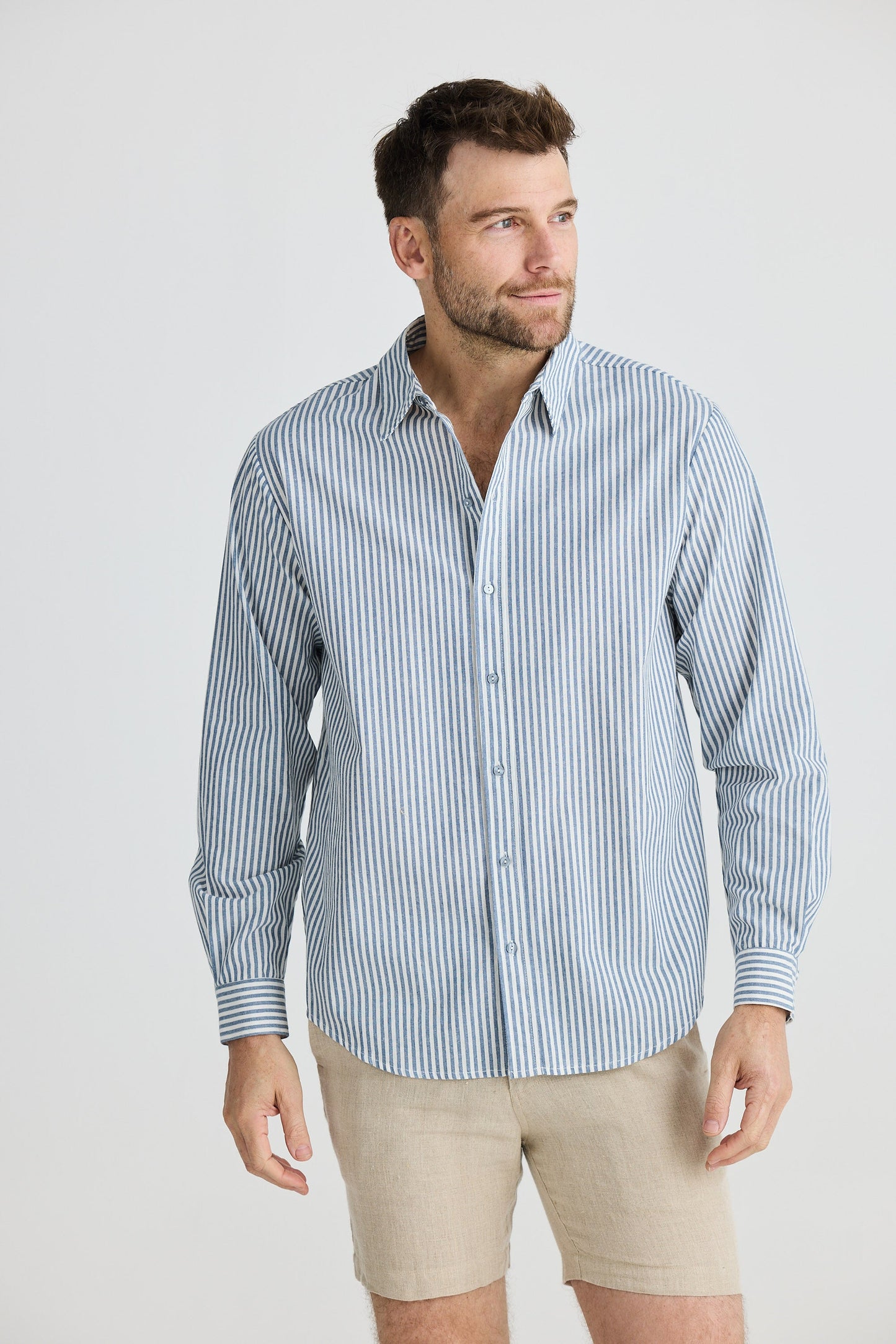 Oxford Shirt - Steel Stripe