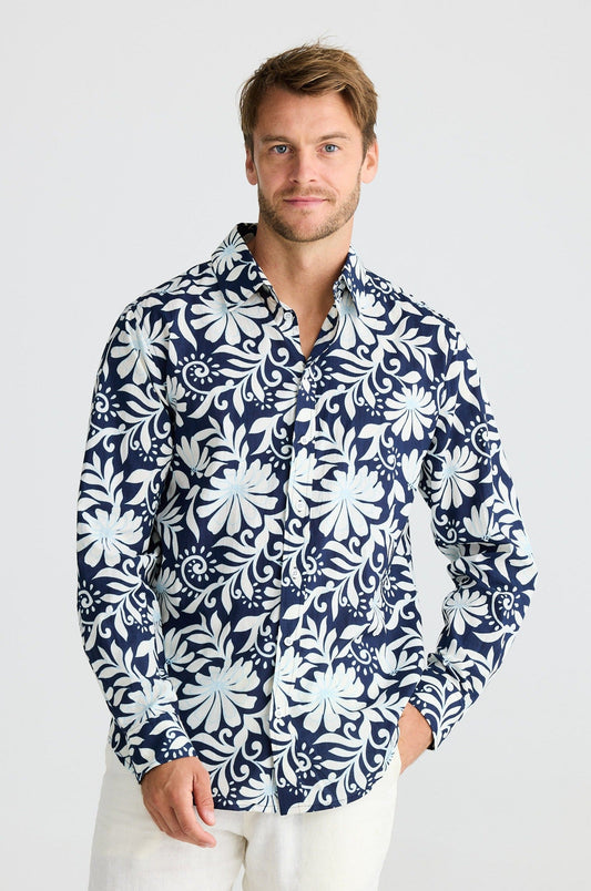 Oxford Shirt - Navy Troppo