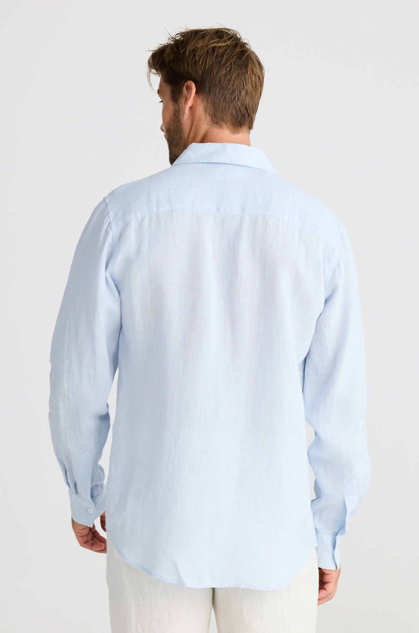 Oxford Shirt - Pale Blue Linen