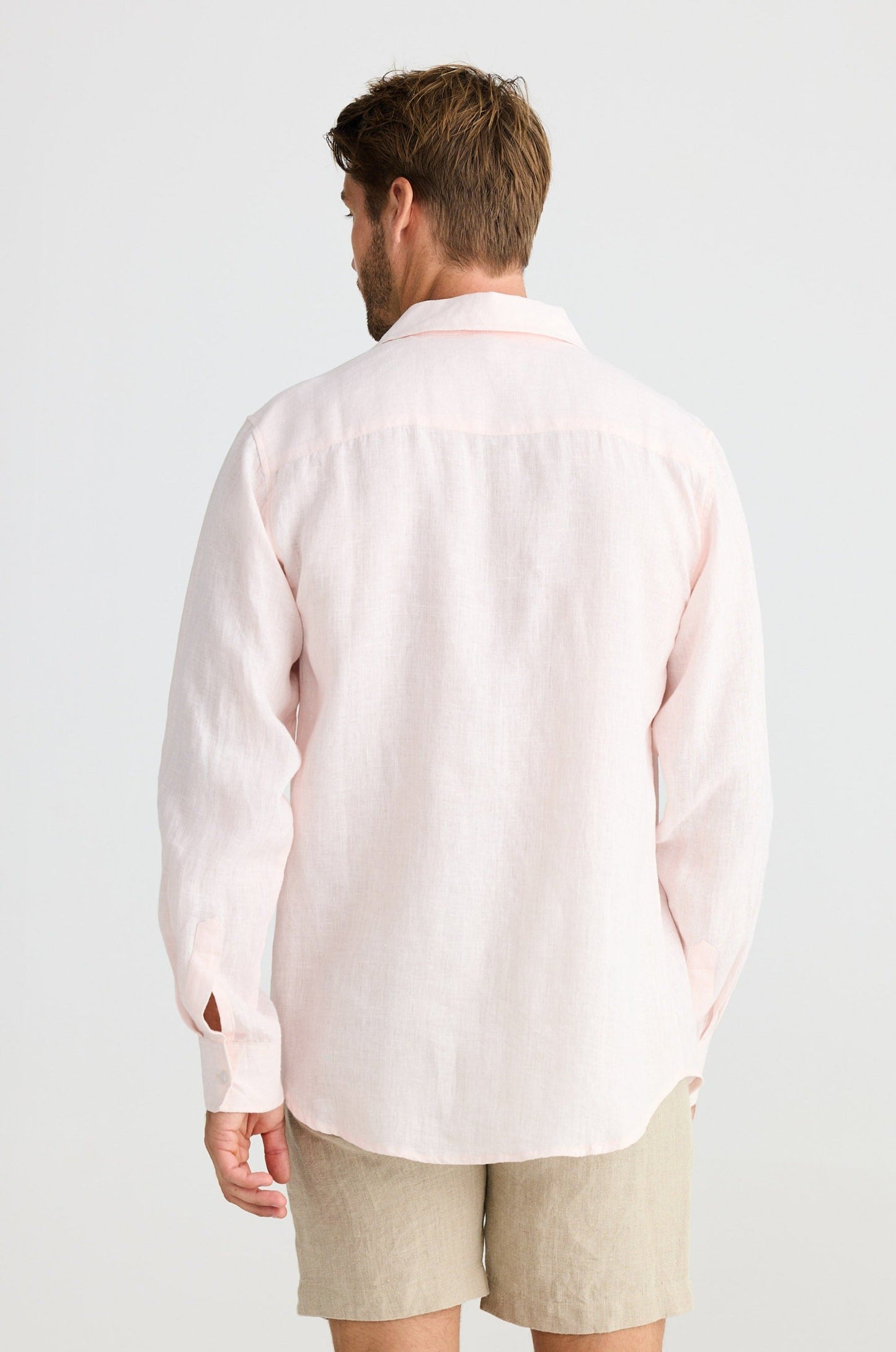 Oxford Shirt - Pale Pink Linen