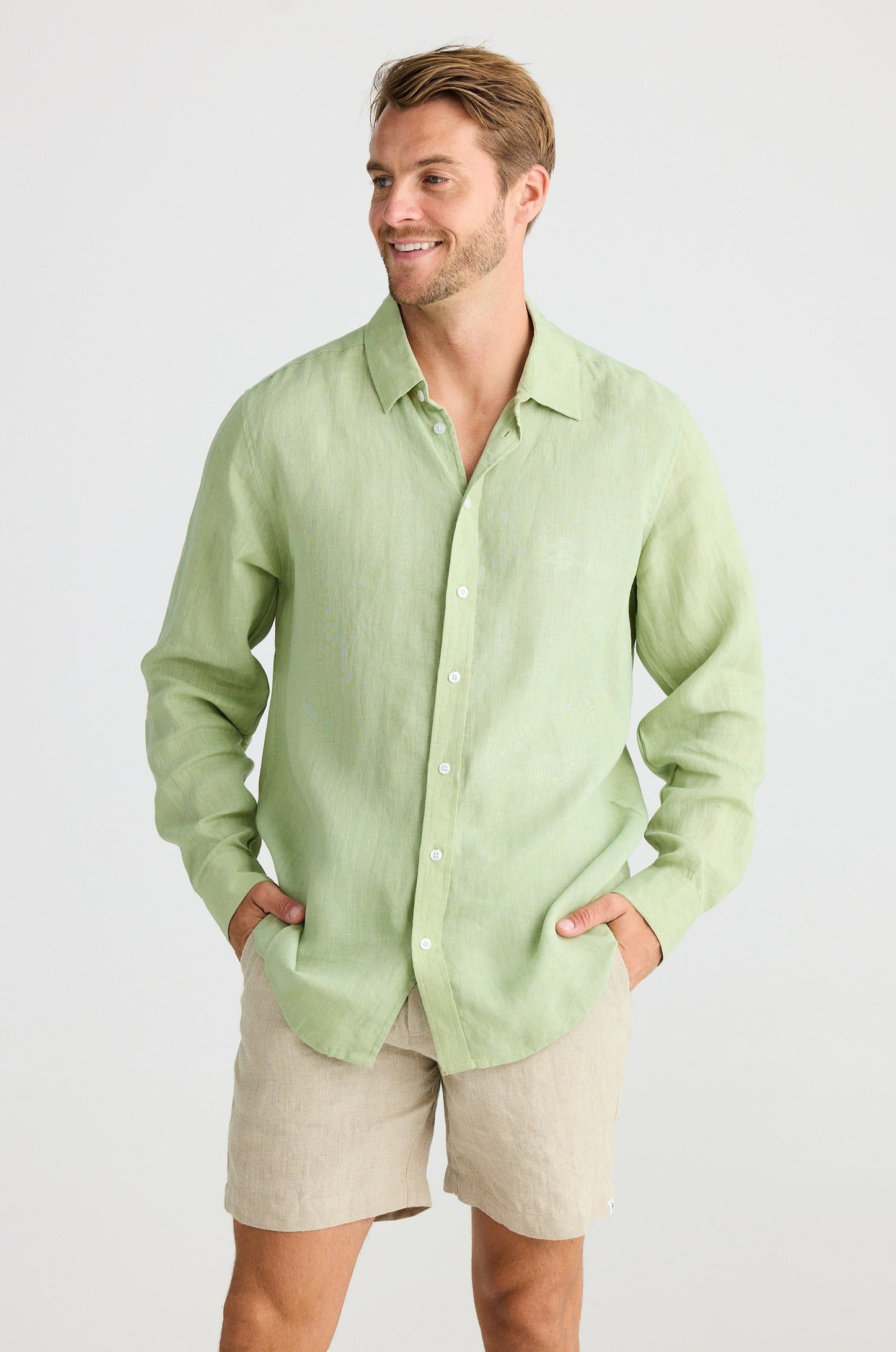 Oxford Shirt - Sage Linen