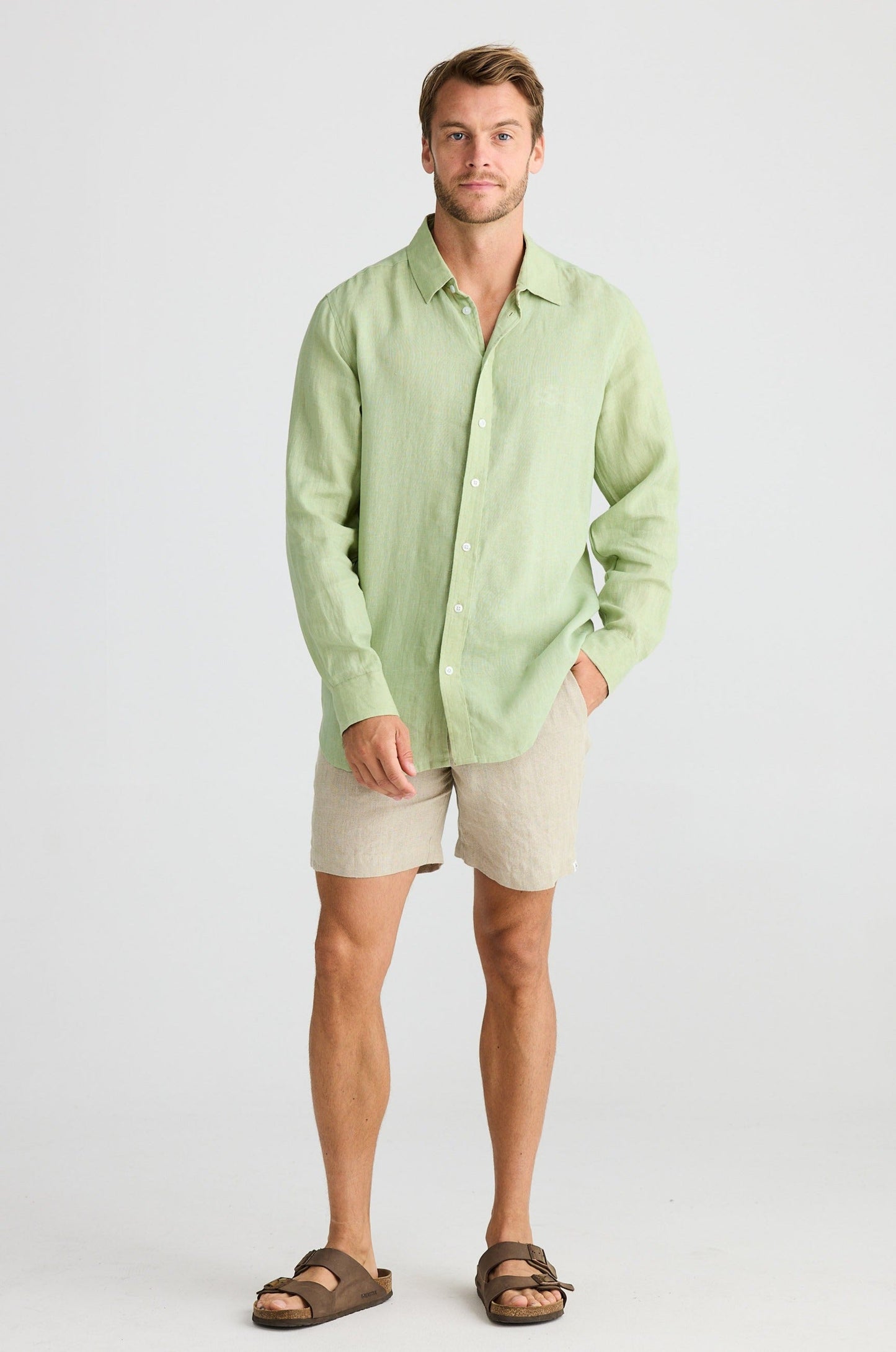 Oxford Shirt - Sage Linen