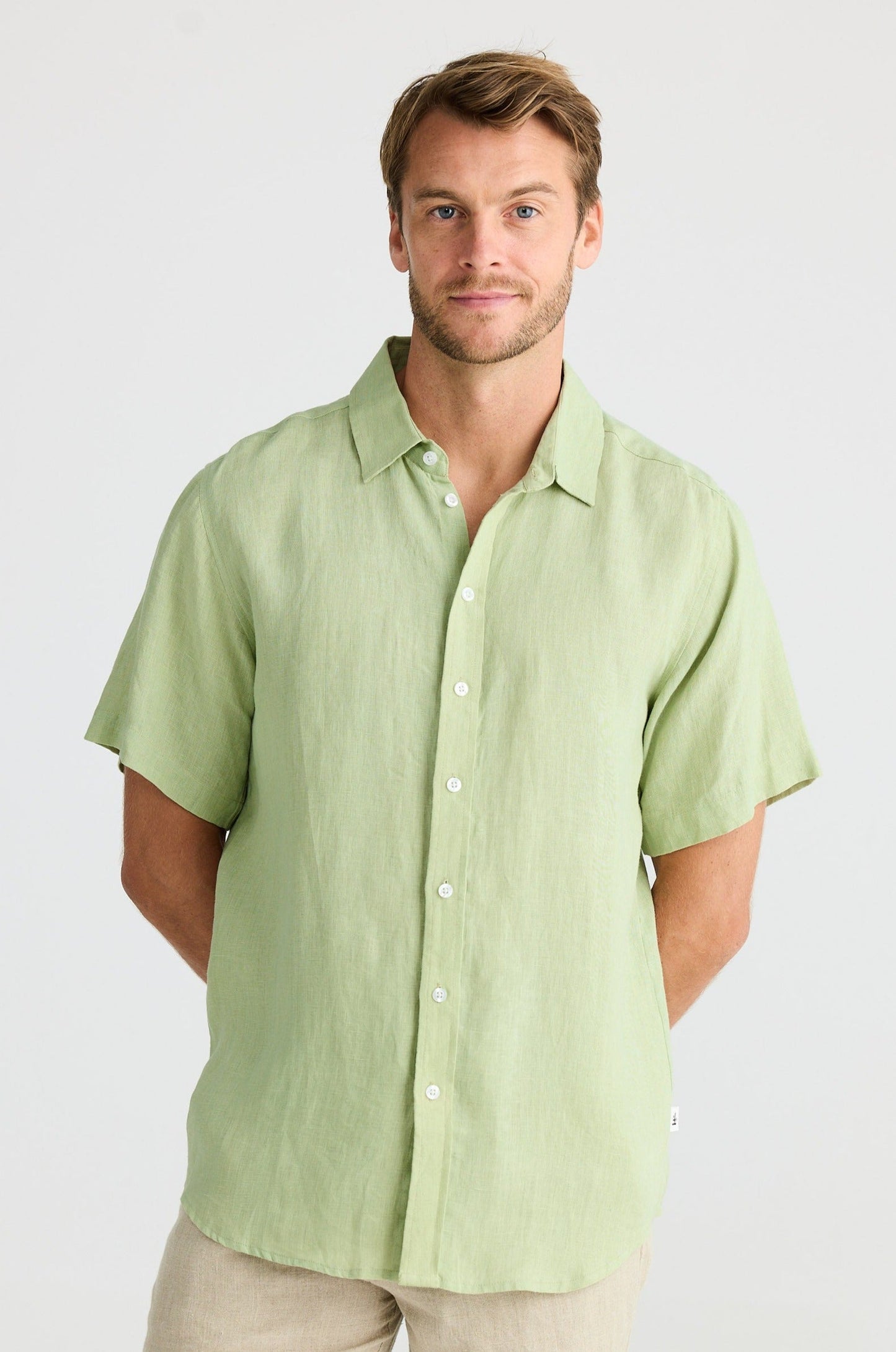 Harvard Shirt - Sage Linen