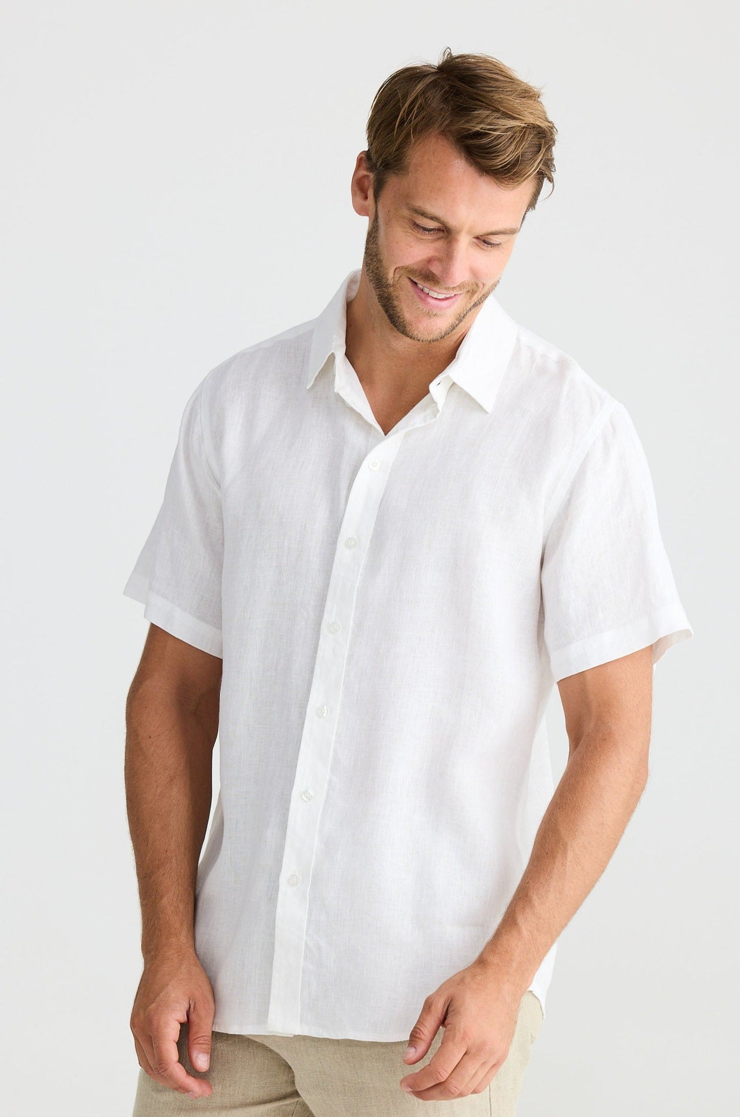 Harvard Shirt - White Linen