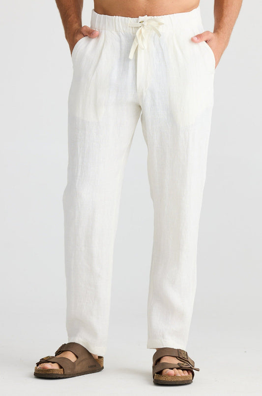 Duke Pant - White Linen