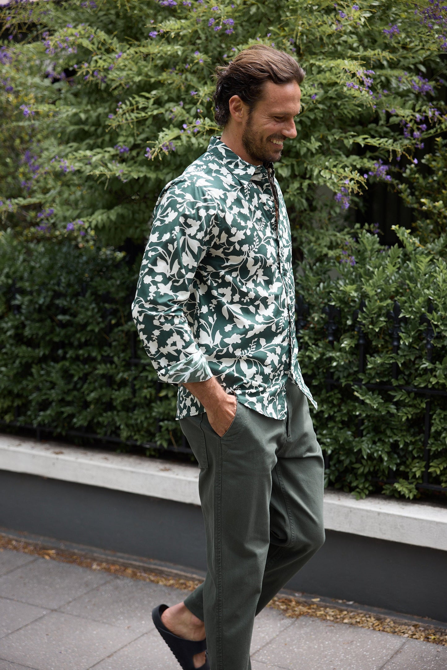 Oxford Shirt - Green Floral