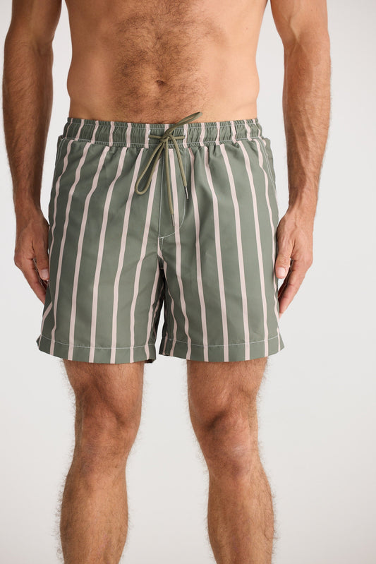 Dartmouth Boardshort - Khaki Linear