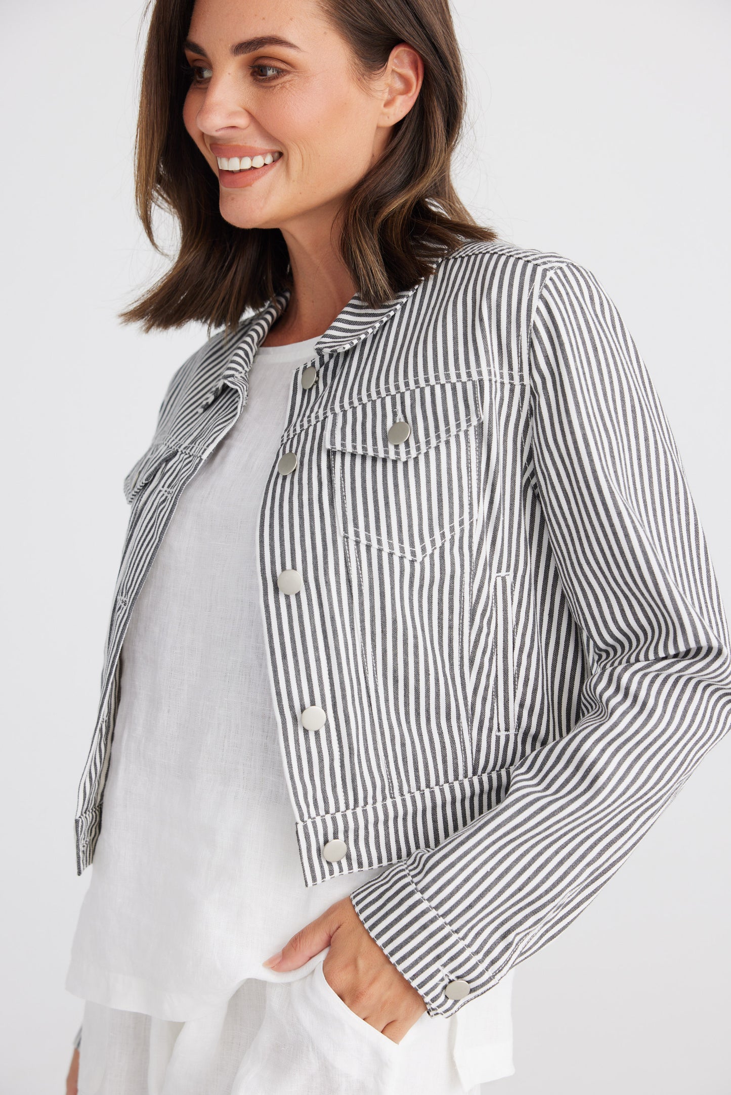 Dahli Jacket - Denim Stripe