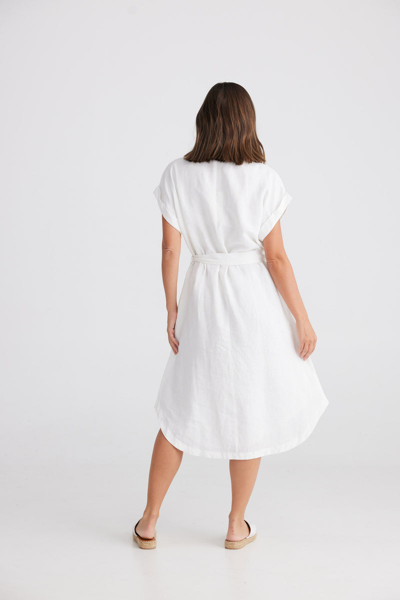 VEA SHIRT DRESS - WHITE