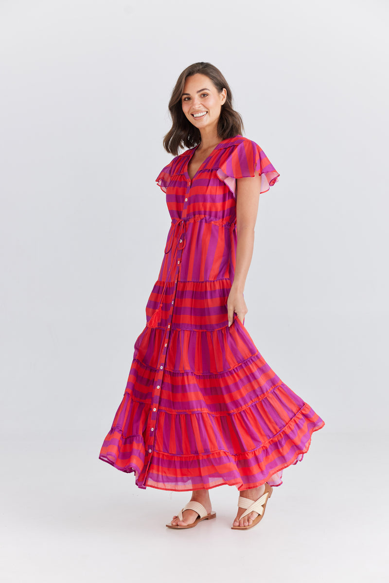 Delilah Dress - Yuzu Stripe
