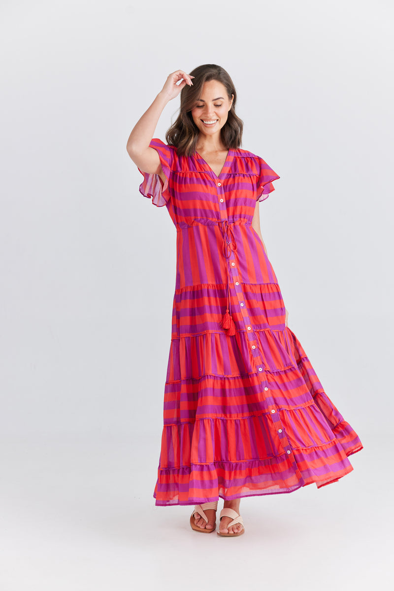 Delilah Dress - Yuzu Stripe