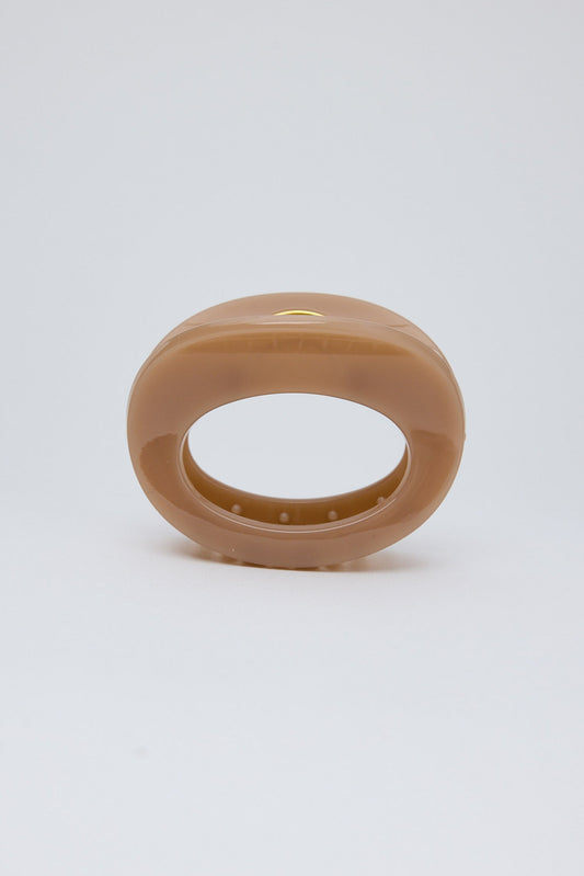 Taupe Hair Claw on a white background