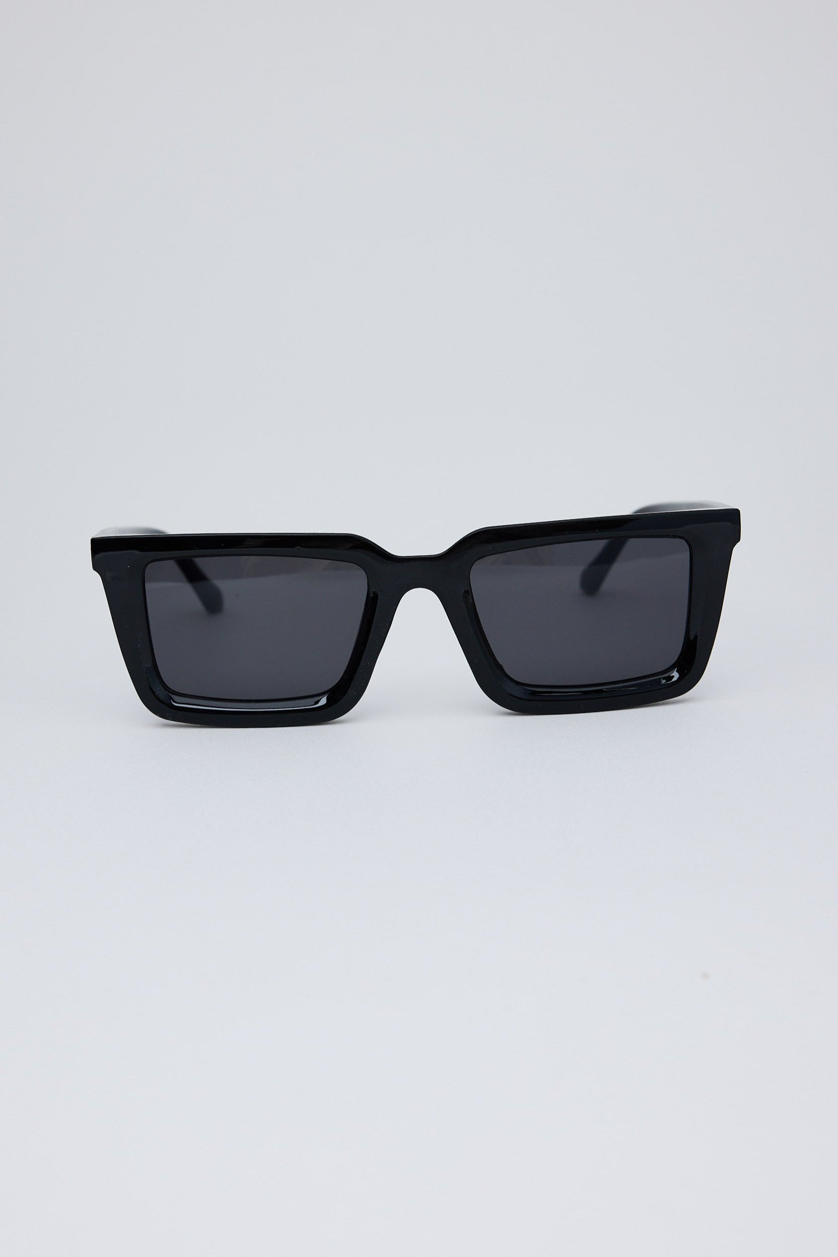 Black sunglasses on a white background