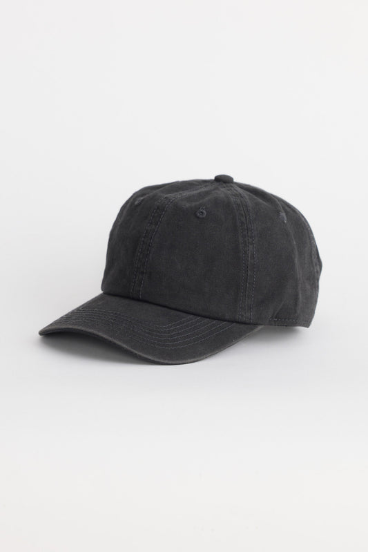 Kenny Cap - Charcoal cap in charcoal with structured silhouette, alternate view on white background